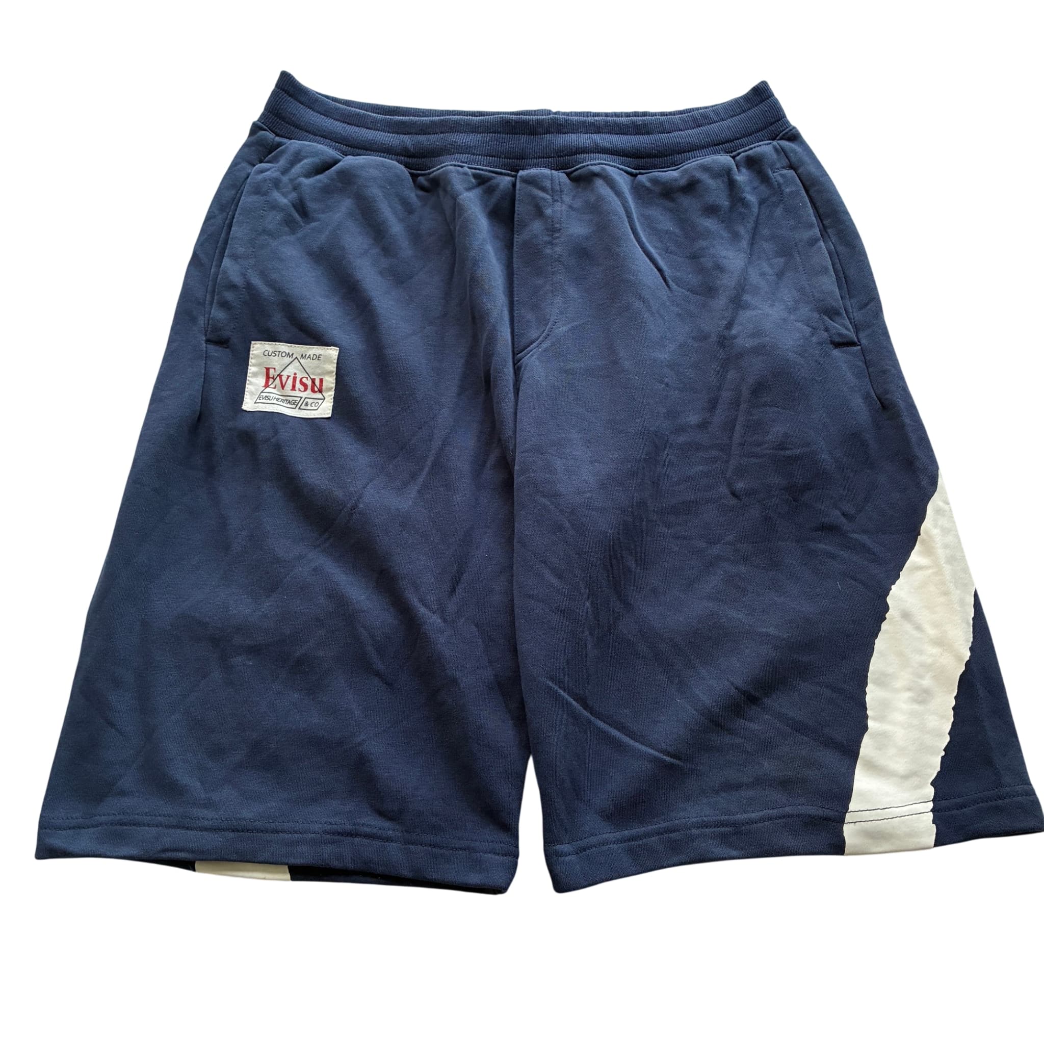 Evisu Heritage & Co. Navy Sweat Shorts With Logo Patch — photo 1 of 7