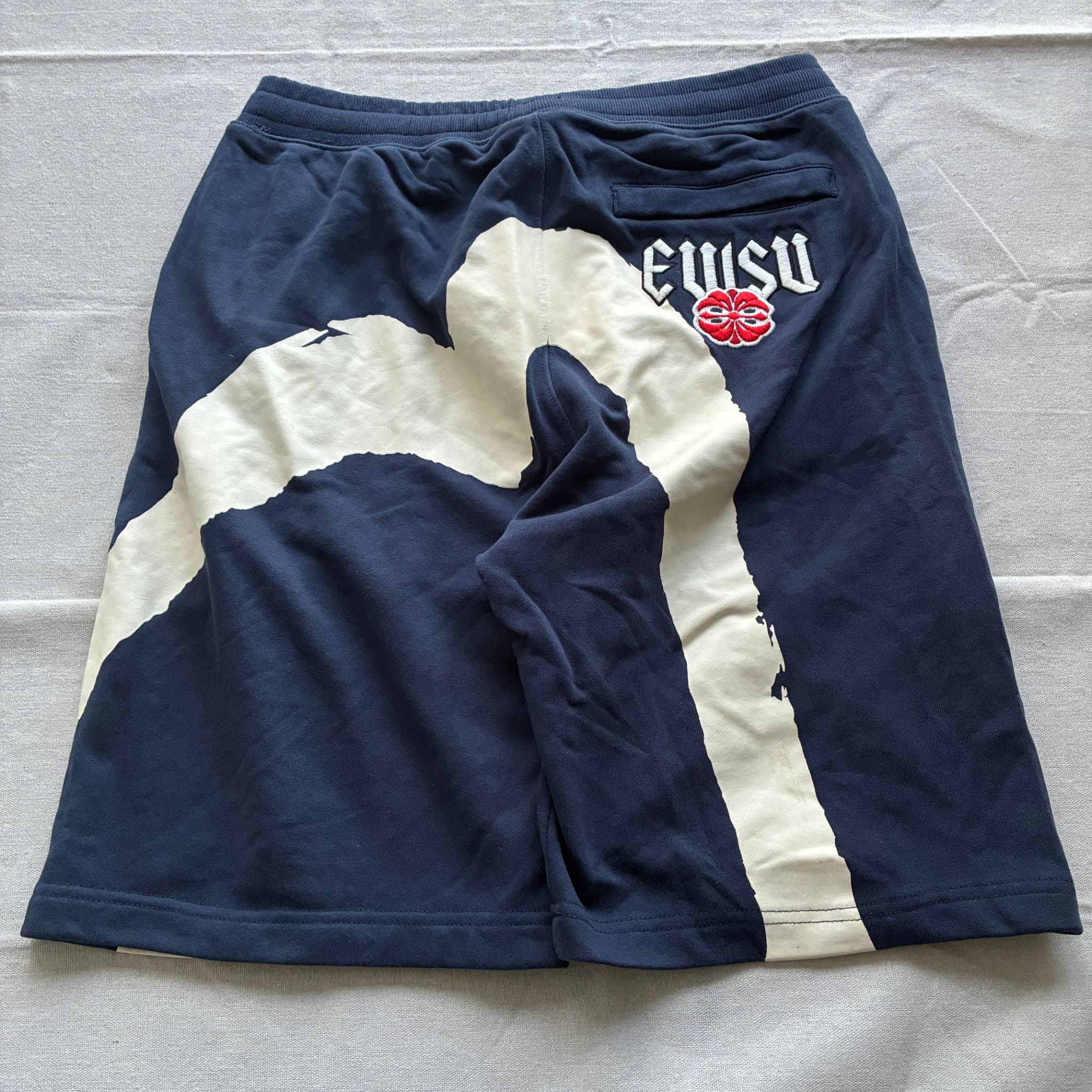 Evisu Heritage & Co. Navy Sweat Shorts With Logo Patch — photo 5 of 7