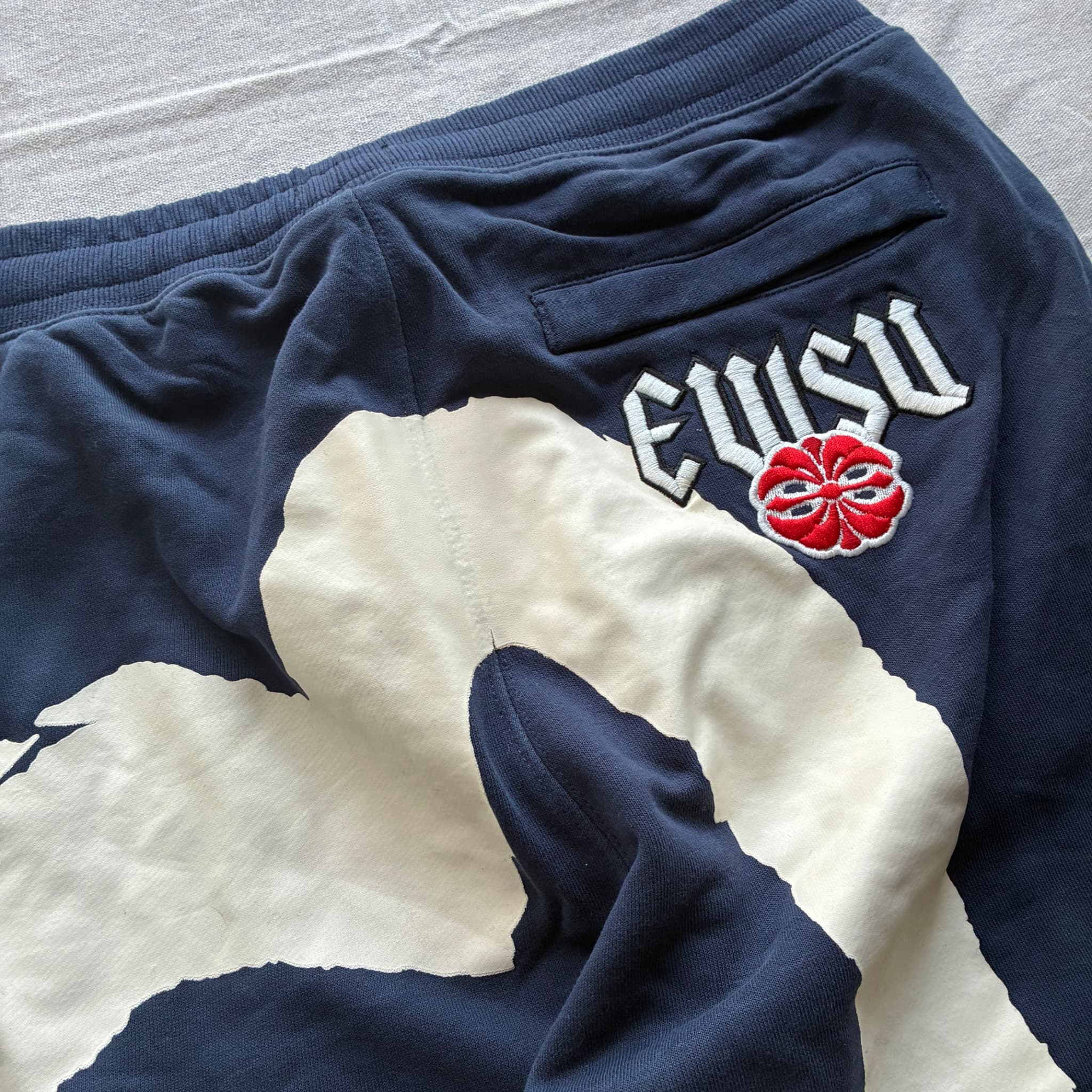 Evisu Heritage & Co. Navy Sweat Shorts With Logo Patch — photo 6 of 7