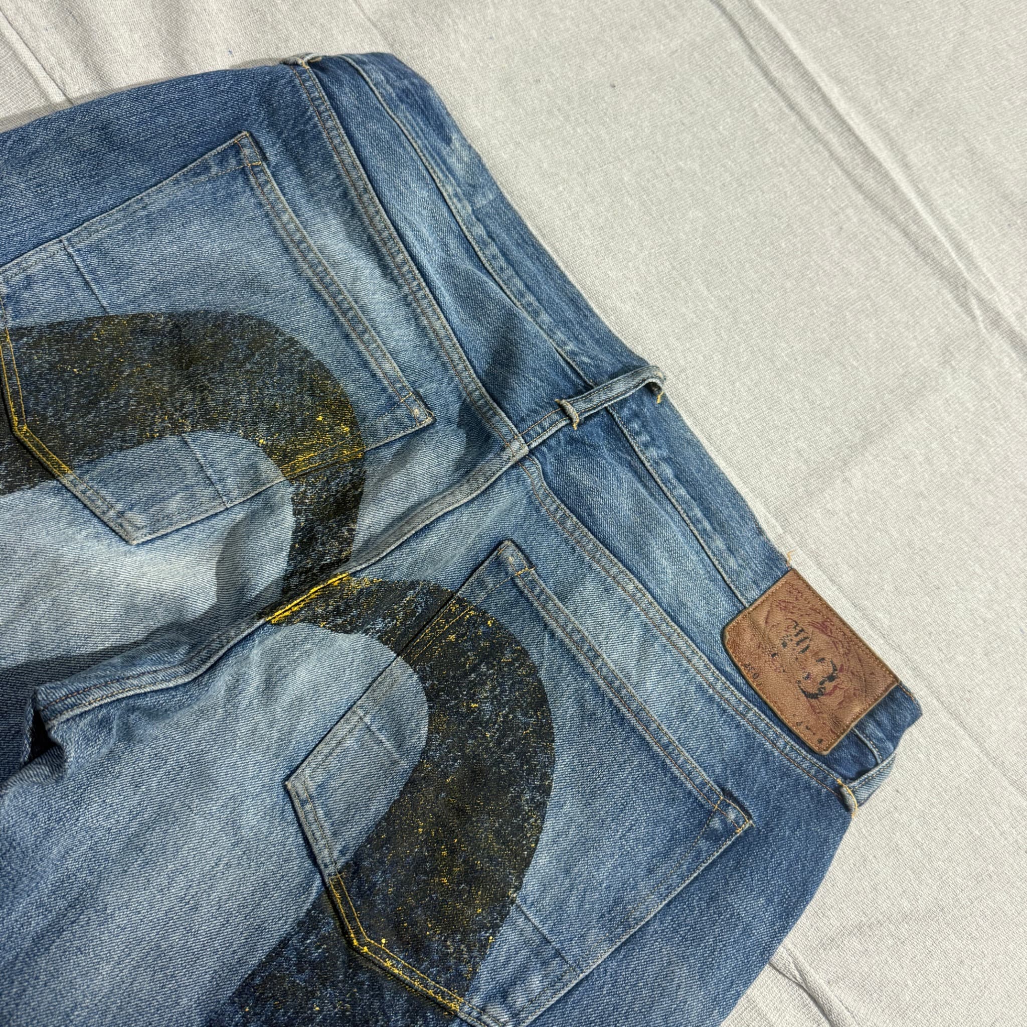 Evisu Heritage Denim Jeans Blue Painted Seagull Men's Size 36 — photo 6 of 9