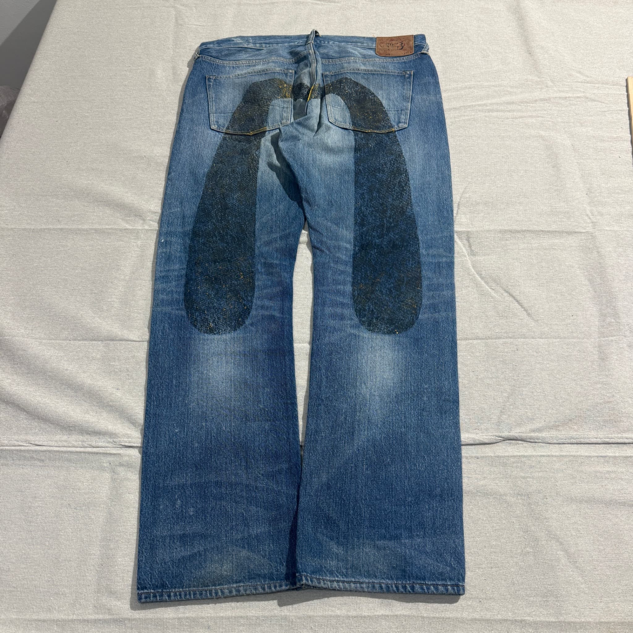 Evisu Heritage Denim Jeans Blue Painted Seagull Men's Size 36 — photo 7 of 9