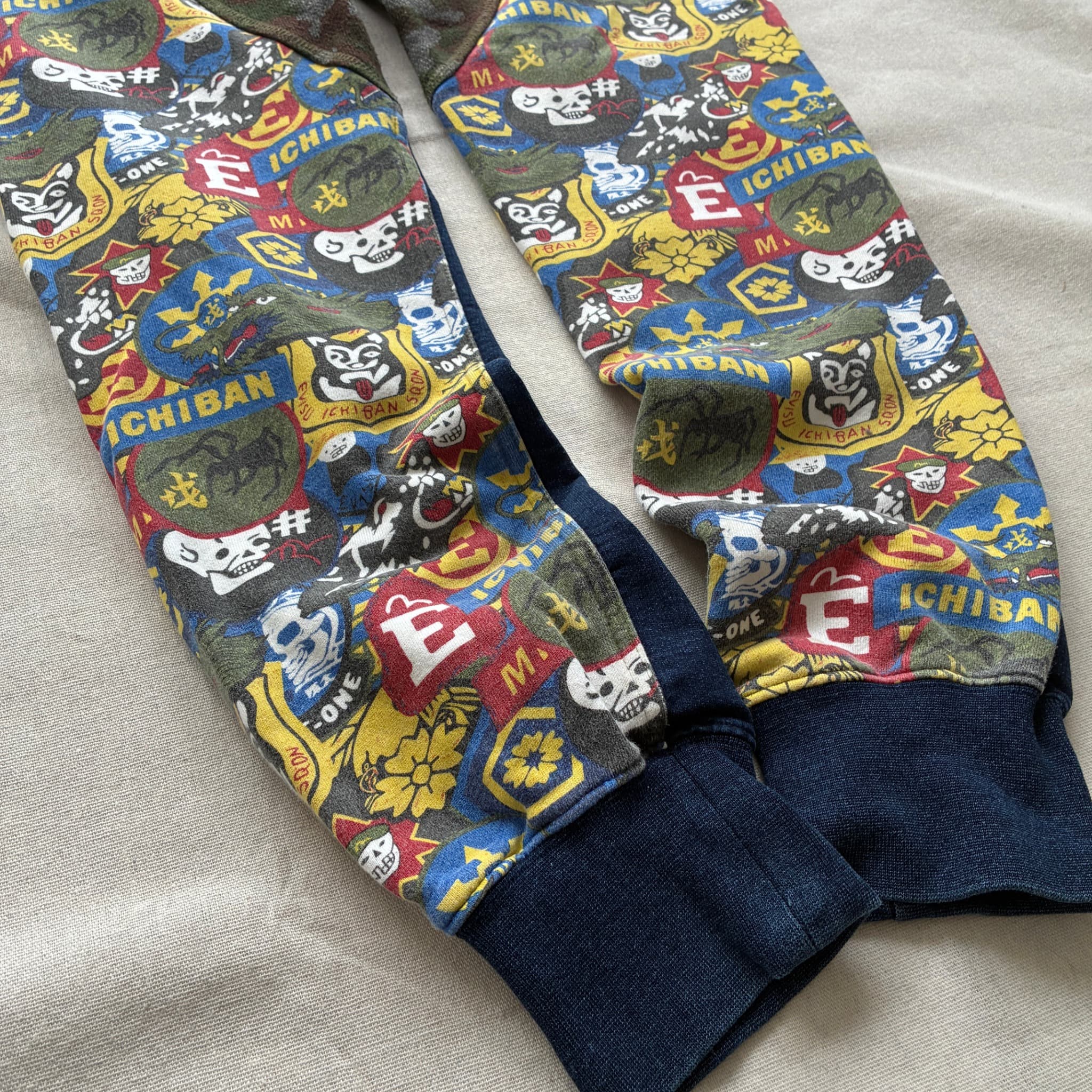 Evisu Ichiban All-Over Print Sweatpants Navy Blue Size S — photo 2 of 7