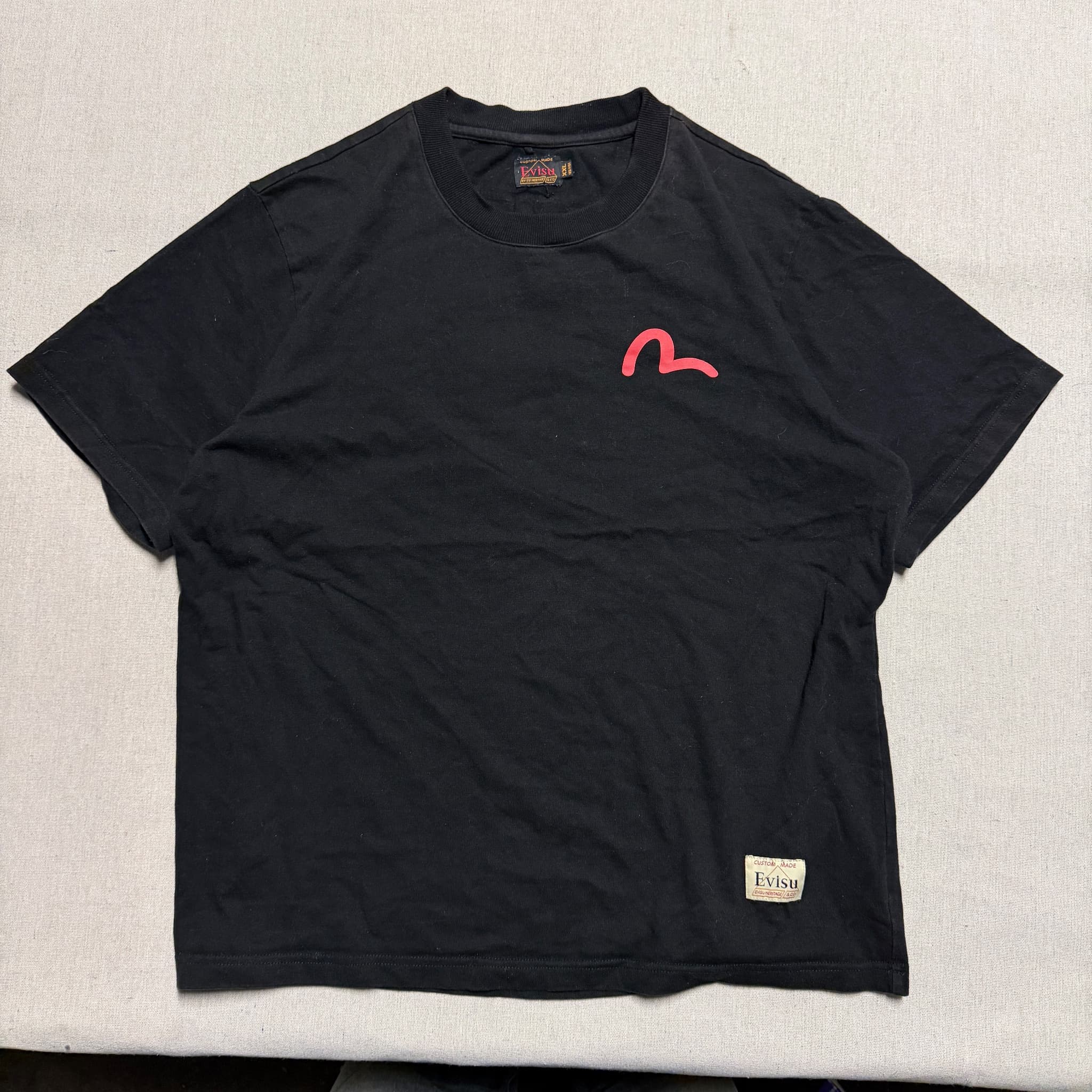 Evisu Mighty Daruma Graphic T-Shirt Black Custom Made Size XXL — photo 5 of 7