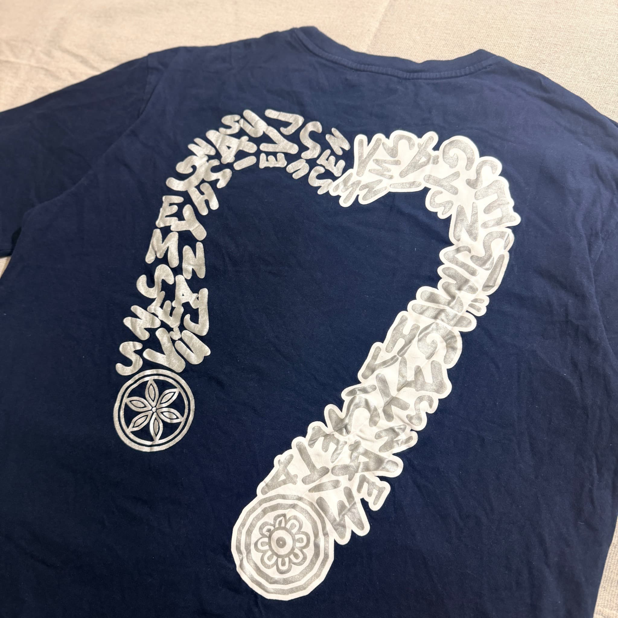 Evisu Navy Blue Metallic Seagull Pocket T-Shirt — photo 3 of 8