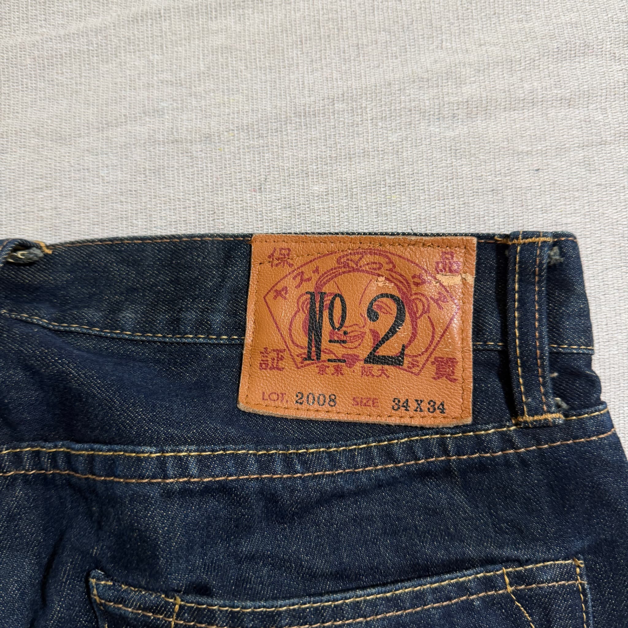 Evisu No. 2 Lot 2008 Dark Wash Denim Jeans With Paisley Detail Size 34 — photo 5 of 8