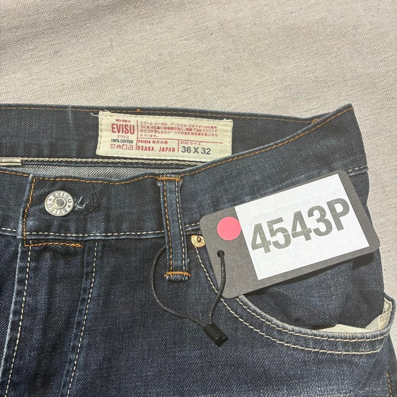 Evisu No. 3 Denim Maniac Jeans Blue Embroidered Men's Size 36 — photo 6 of 7