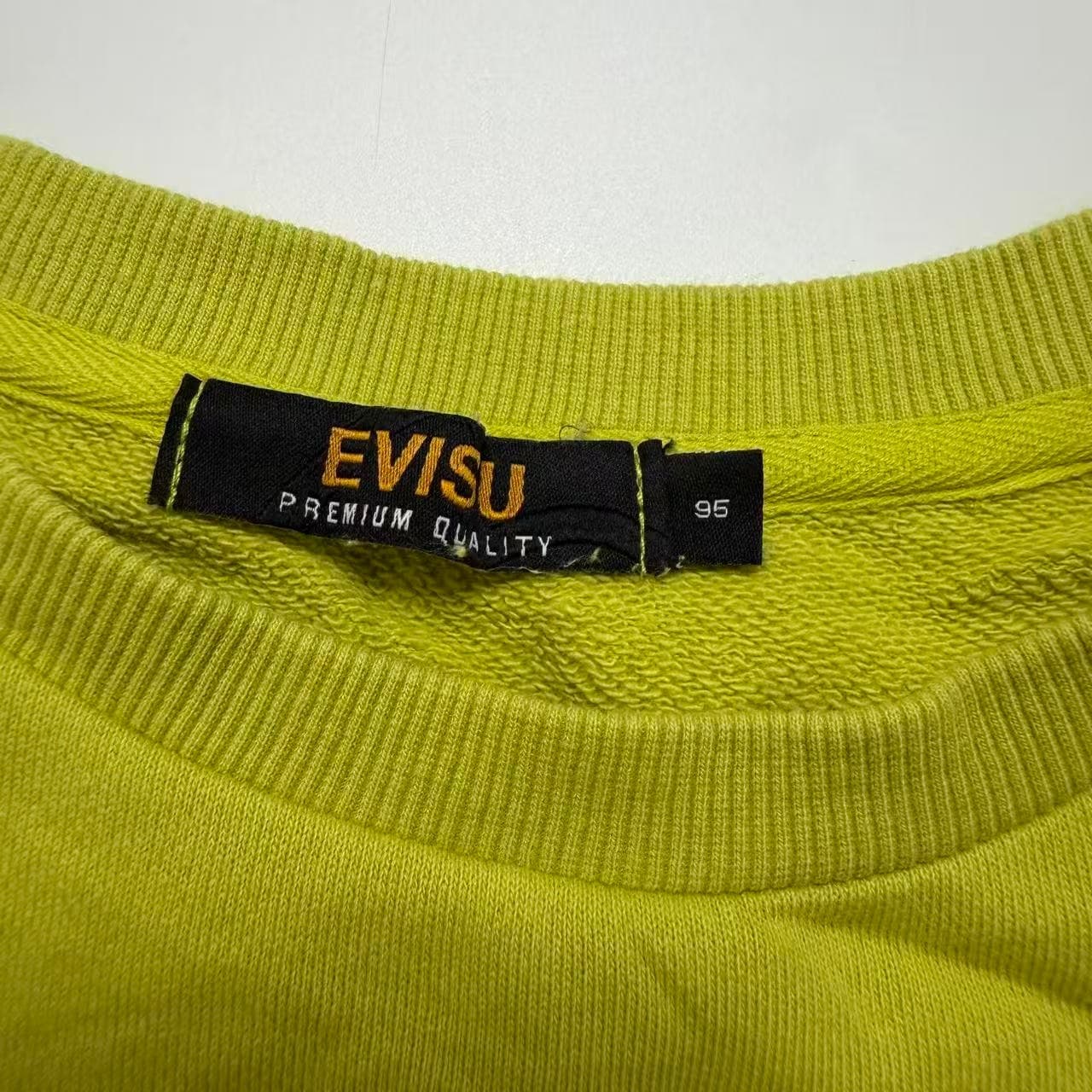 Evisu Seagull Logo Crewneck Sweatshirt Lime Green — photo 5 of 7