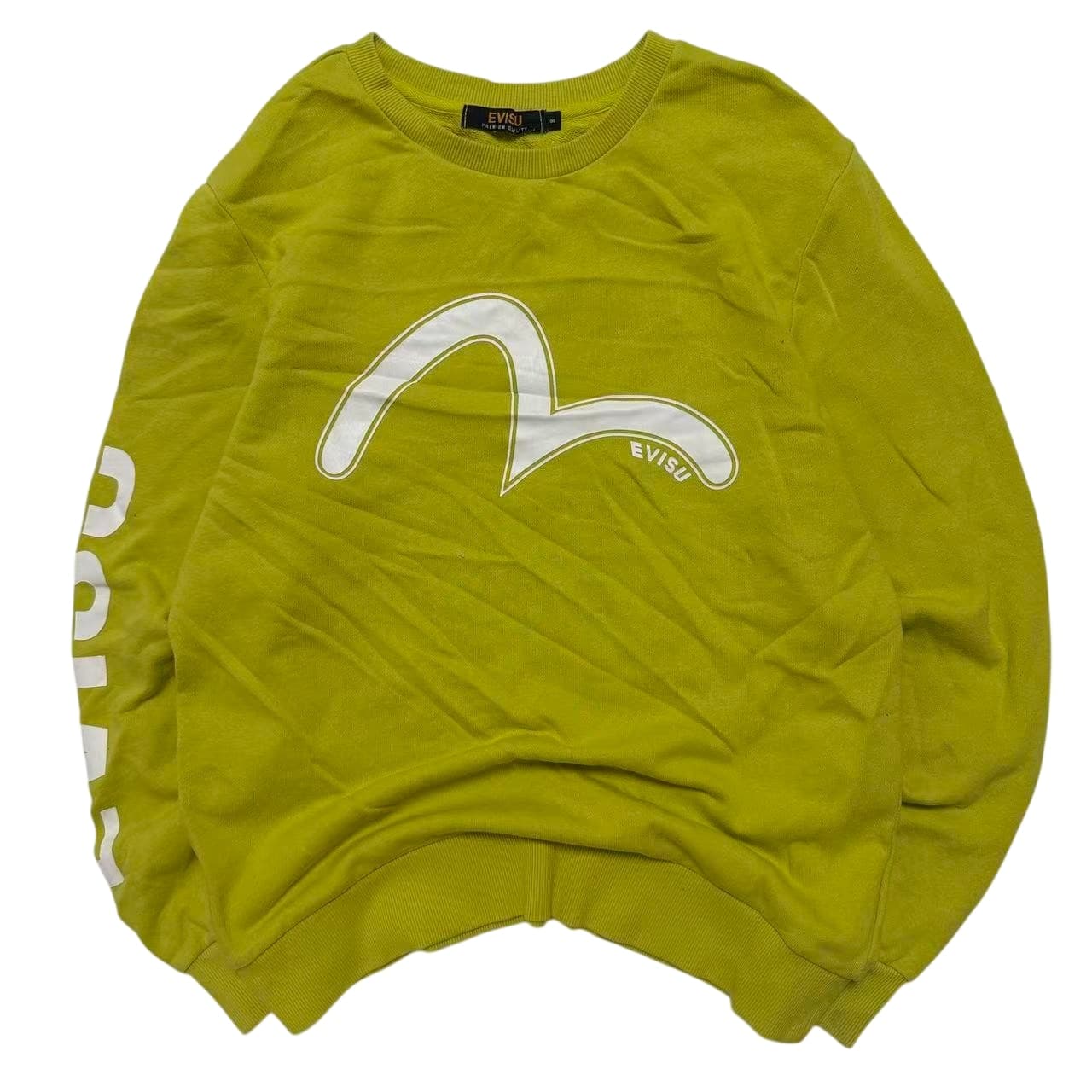 Evisu Seagull Logo Crewneck Sweatshirt Lime Green — photo 1 of 7