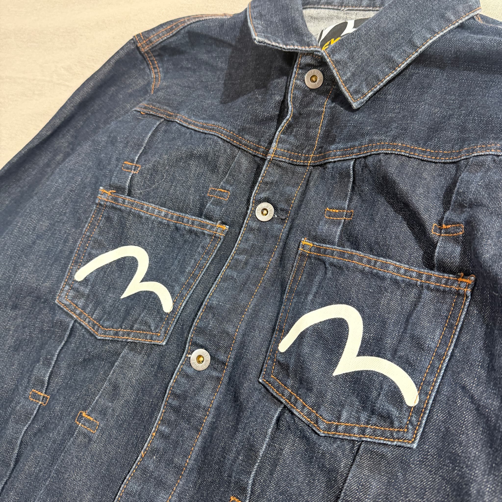 Evisu Seagull Logo Dark Wash Denim Jacket Size 110 — photo 5 of 8