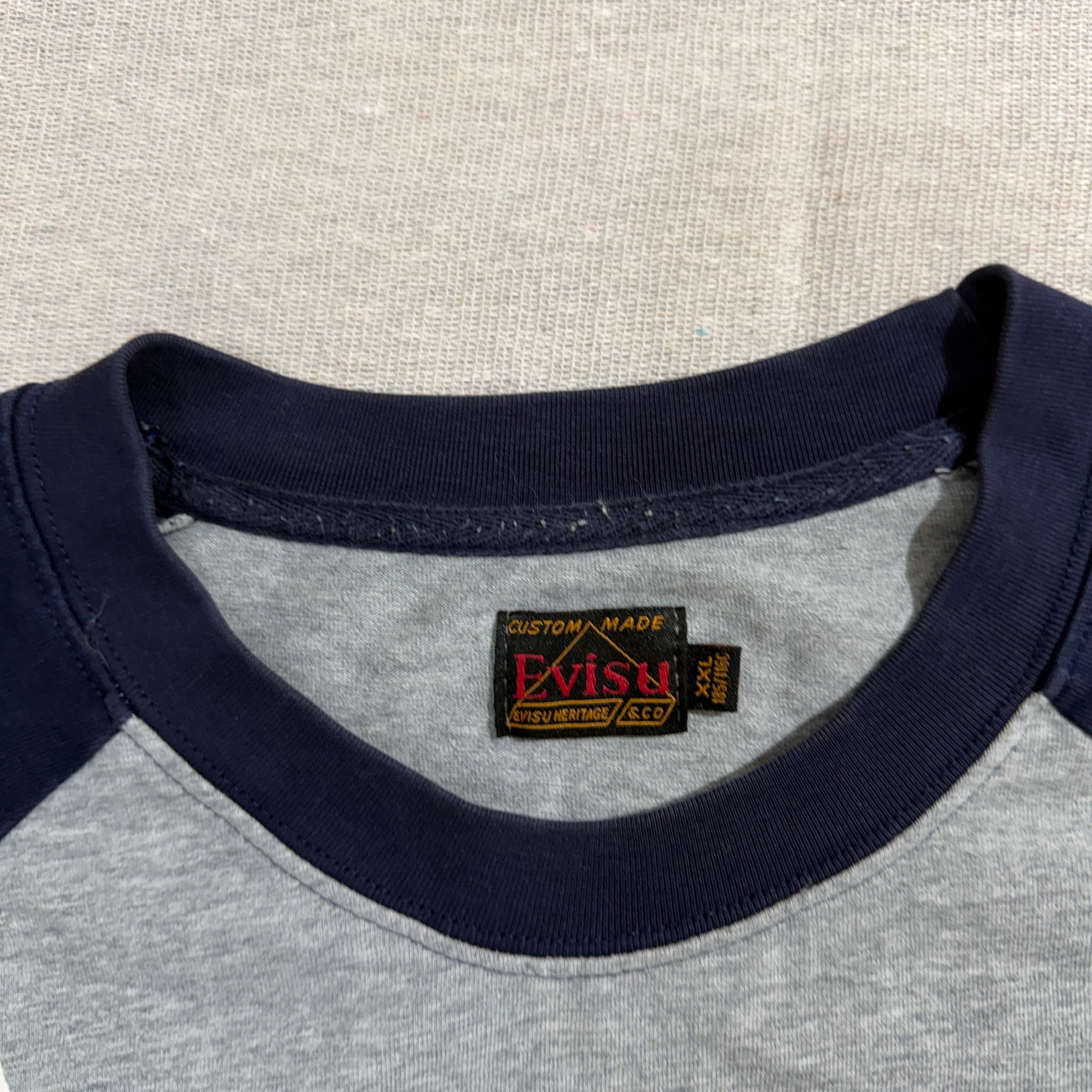 Evisu Seagull Logo Raglan T-Shirt Grey Navy XXL — photo 3 of 7