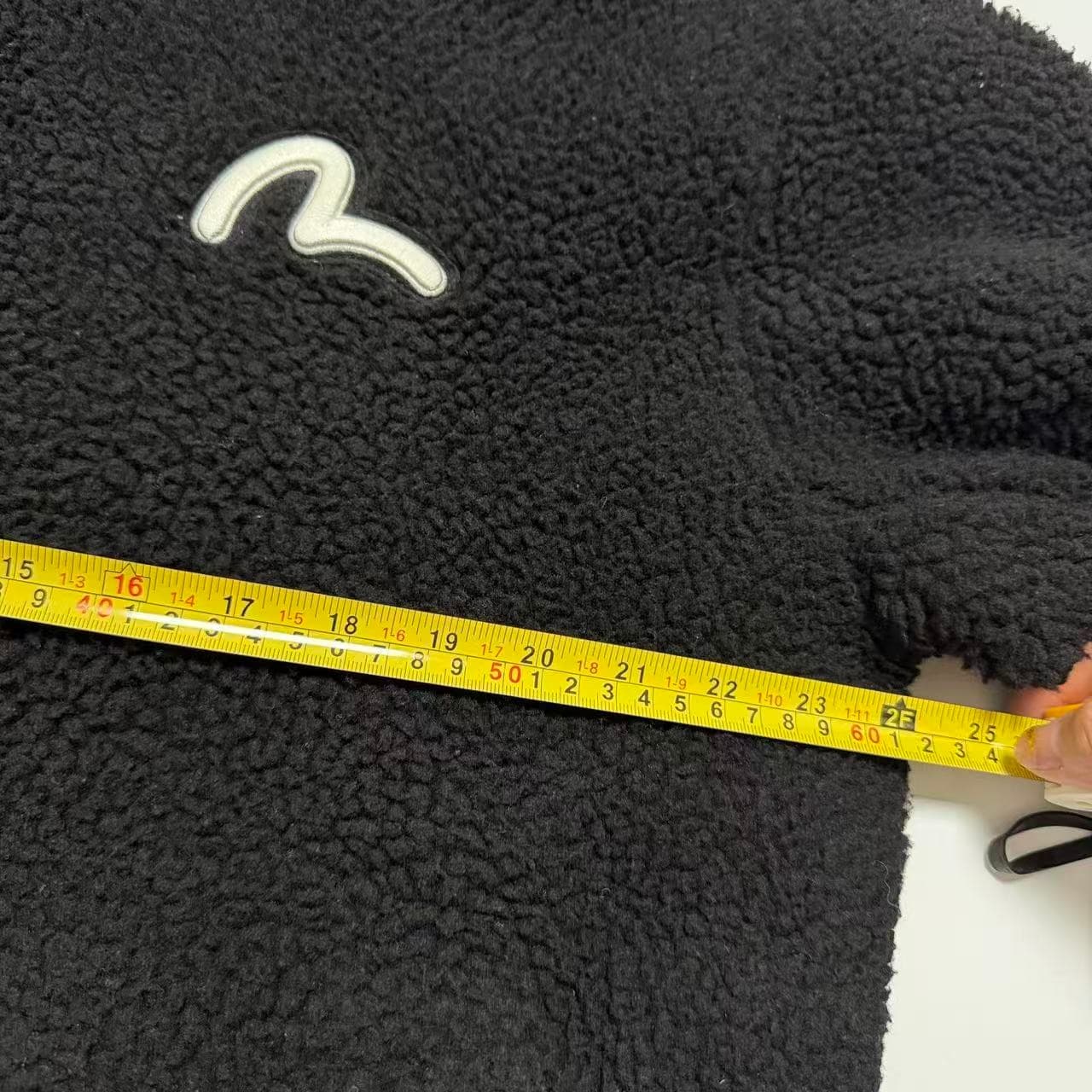 Evisu Seagull Logo Sherpa Fleece Jacket Black — photo 4 of 8