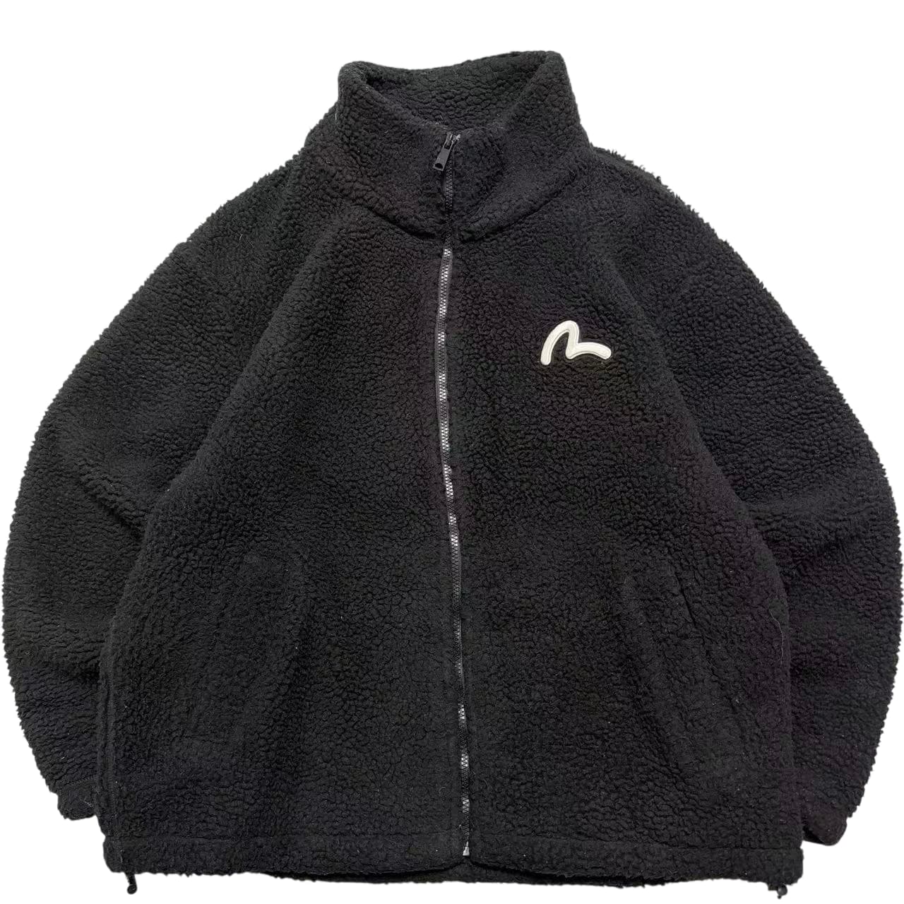 Evisu Seagull Logo Sherpa Fleece Jacket Black — photo 1 of 8