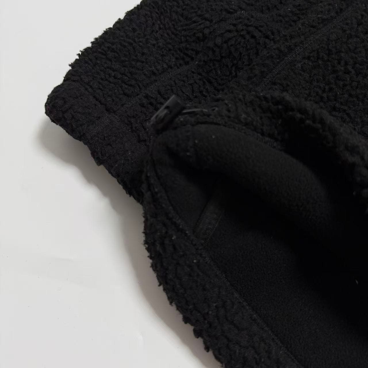 Evisu Seagull Logo Sherpa Fleece Jacket Black — photo 7 of 8