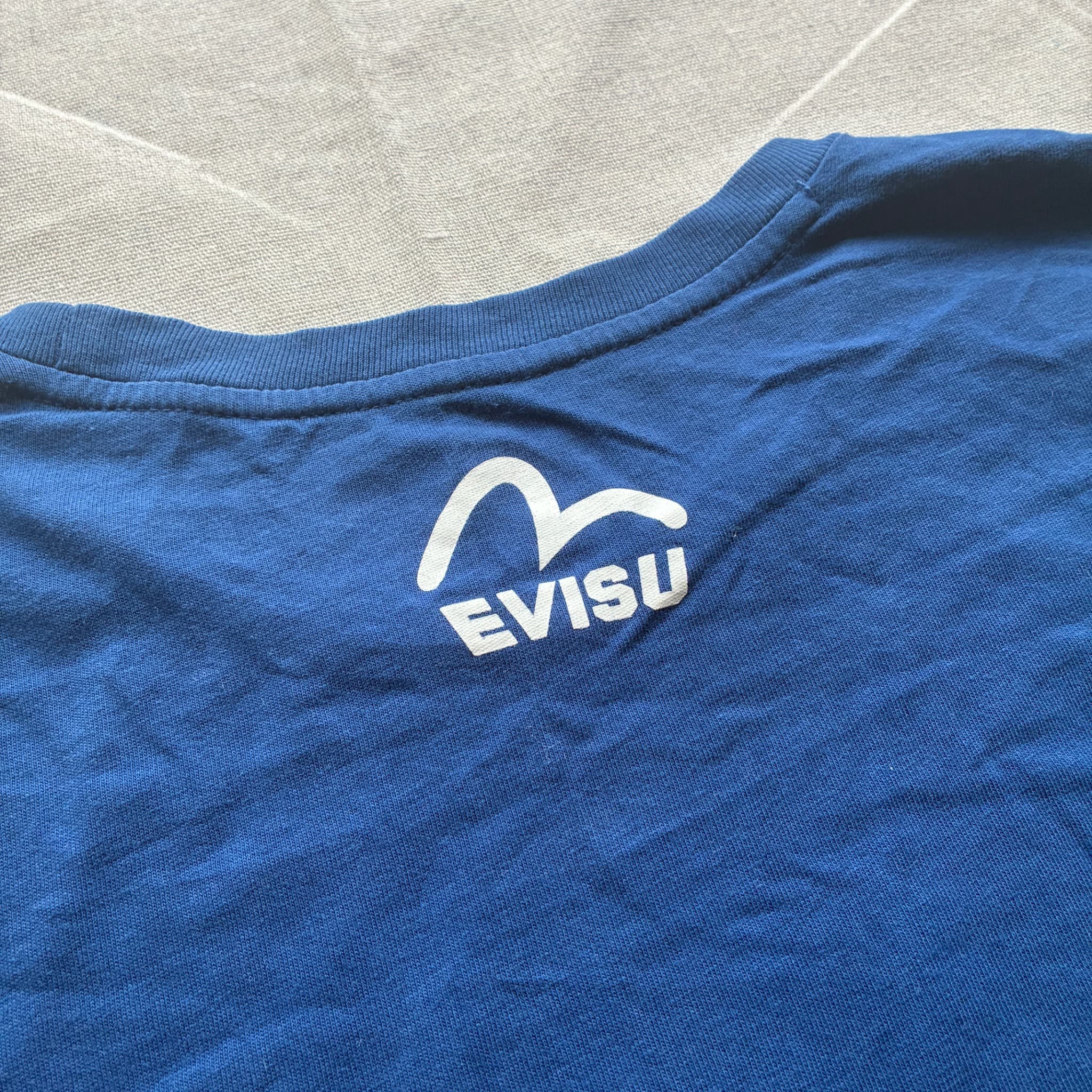 Evisu Seagull Logo T-Shirt Blue Graphic Tee Size 105 — photo 6 of 7