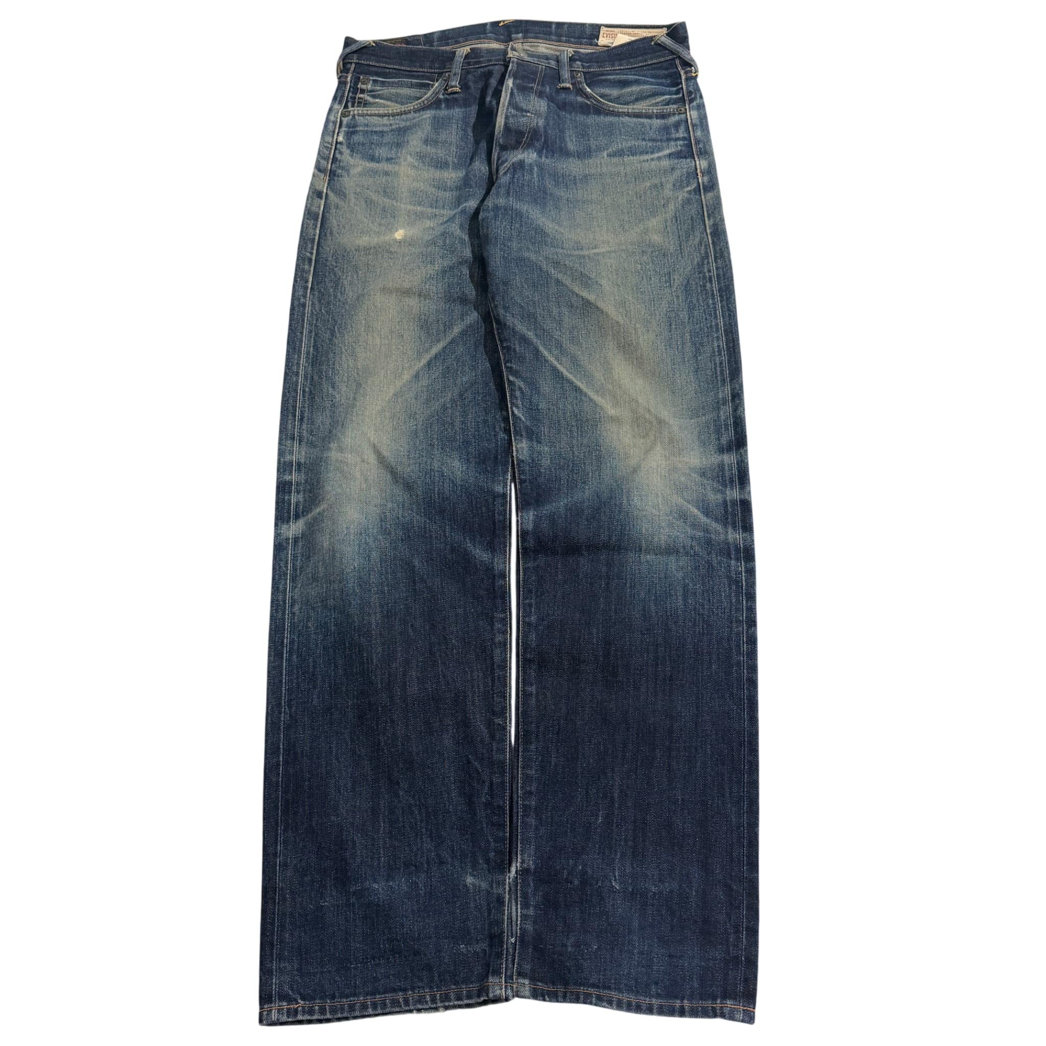 Evisu Vintage Selvedge Denim Jeans Blue Painted Pockets Size 32x34 — photo 1 of 11