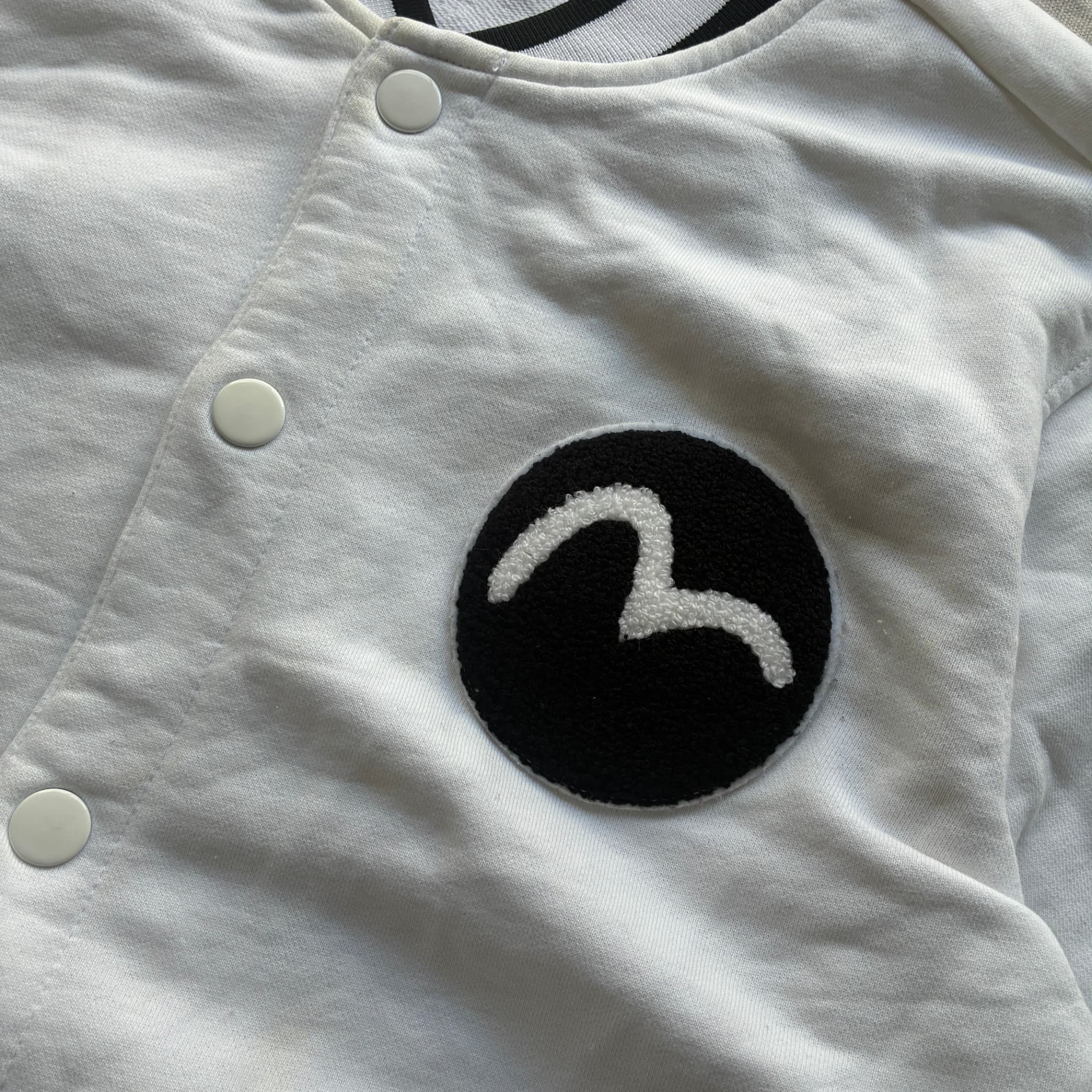Evisu White Black Varsity Sweatshirt Jacket M — photo 3 of 7