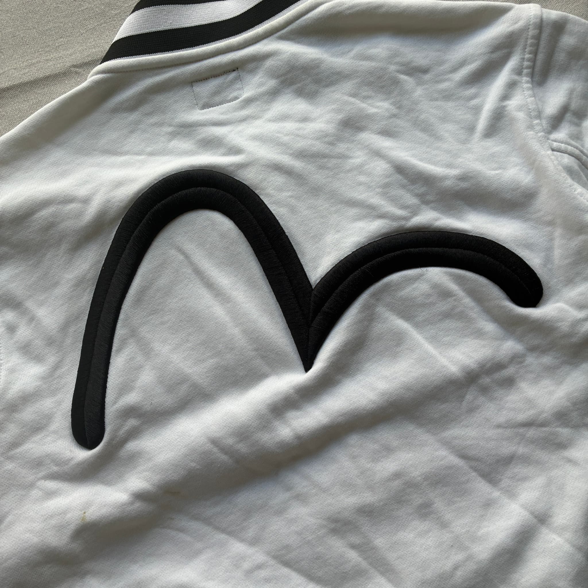 Evisu White Black Varsity Sweatshirt Jacket M — photo 5 of 7