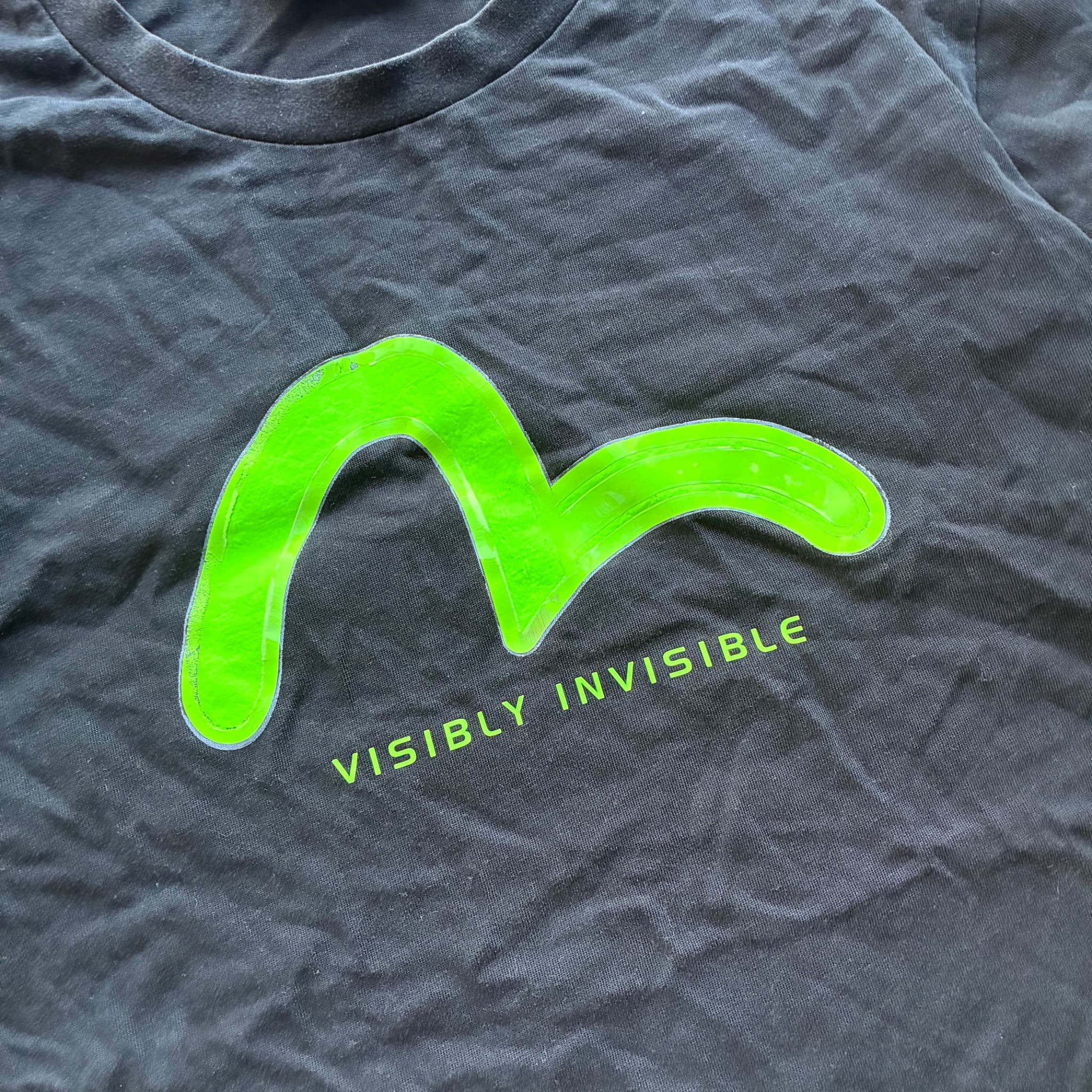 EVISUKURO Kuro Visibly Invisible Seagull Logo T-Shirt Black Size M — photo 2 of 6