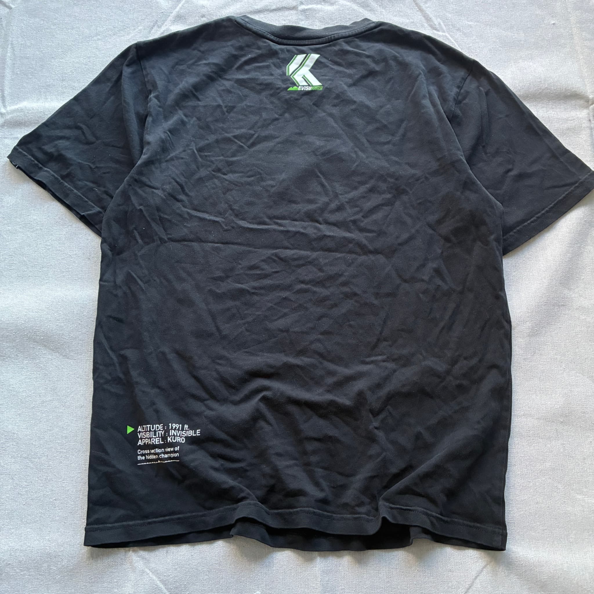 EVISUKURO Kuro Visibly Invisible Seagull Logo T-Shirt Black Size M — photo 4 of 6