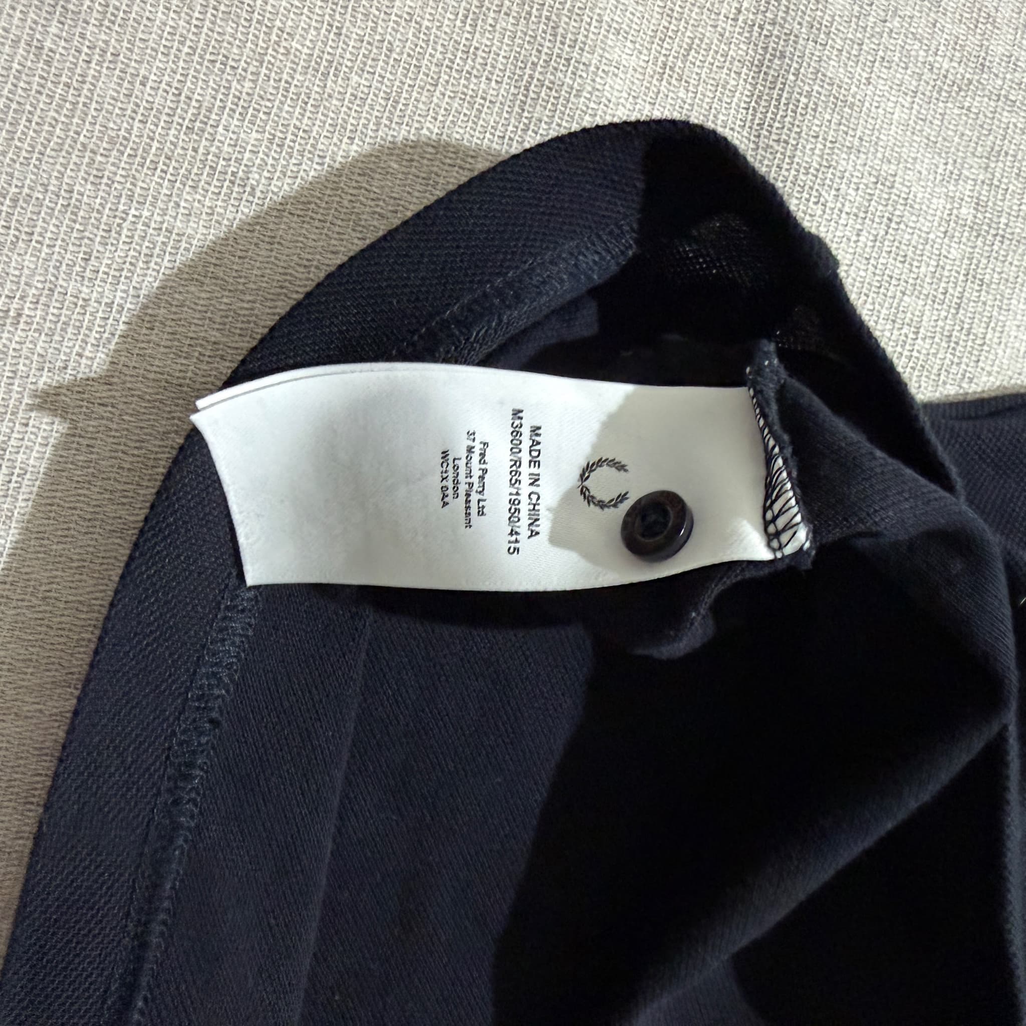 Fred Perry M3600 Twin Tipped Polo Shirt Black White Size M — photo 6 of 10