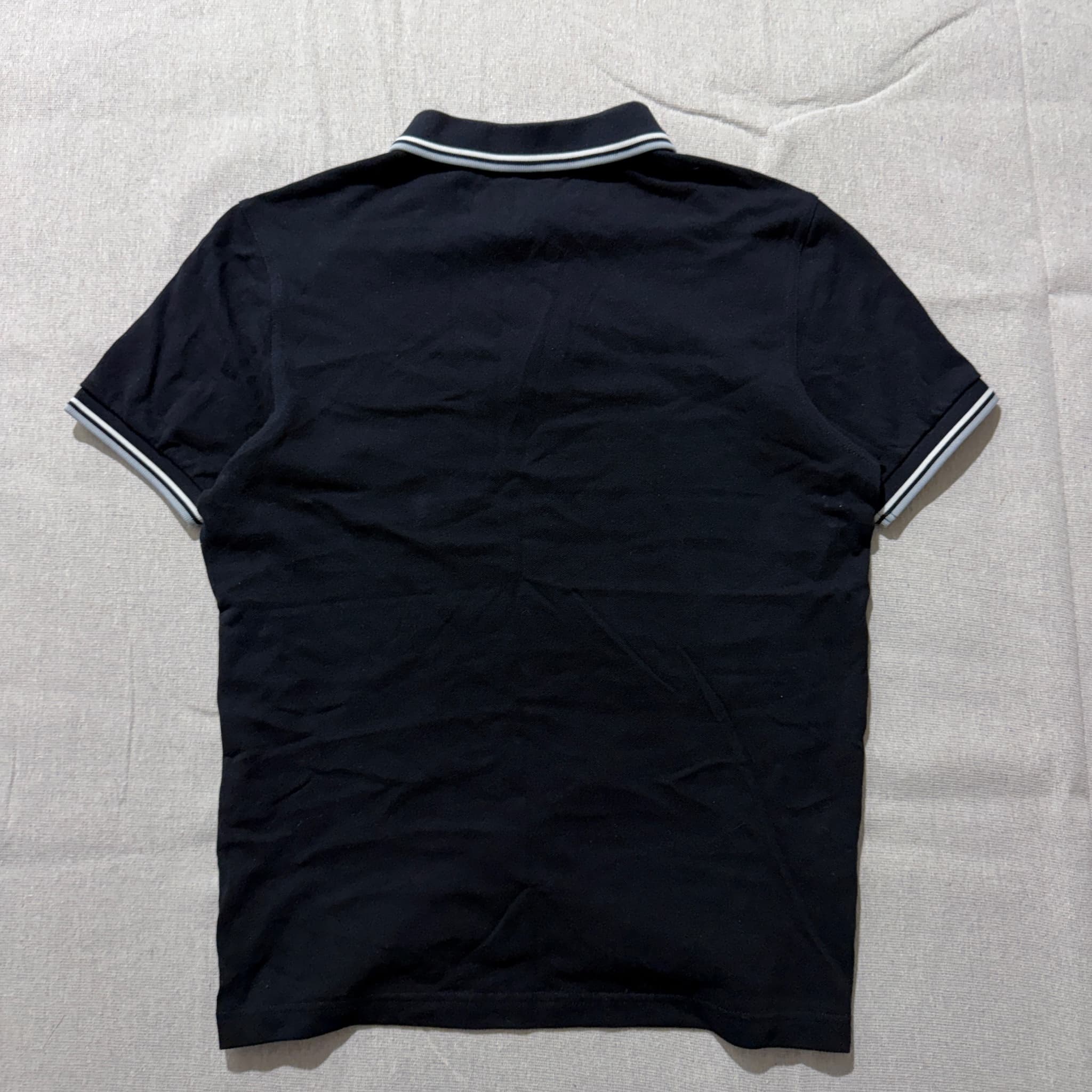 Fred Perry M3600 Twin Tipped Polo Shirt Black White Size M — photo 8 of 10