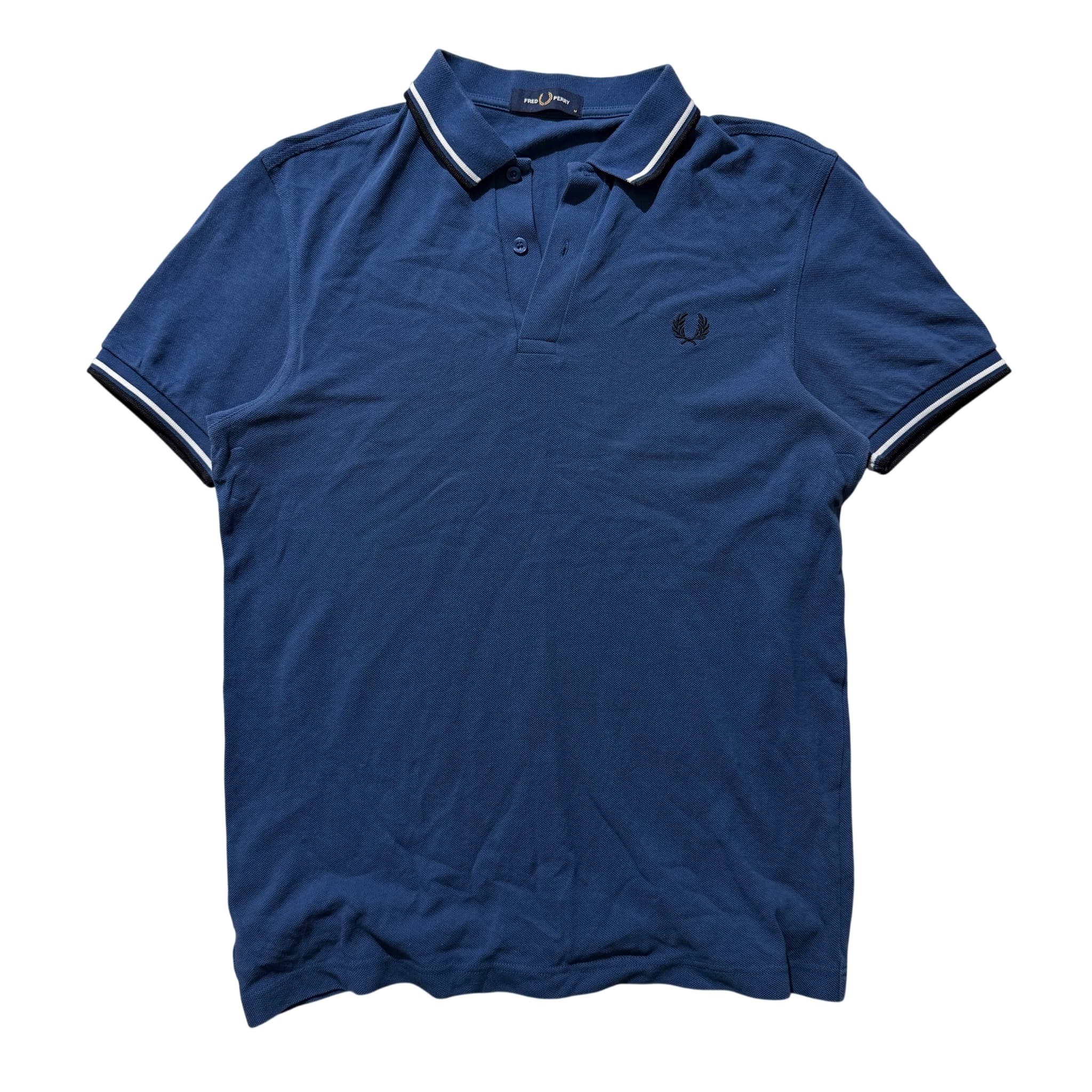 Fred Perry M3600 Twin Tipped Polo Shirt Navy Blue Size M — photo 1 of 8