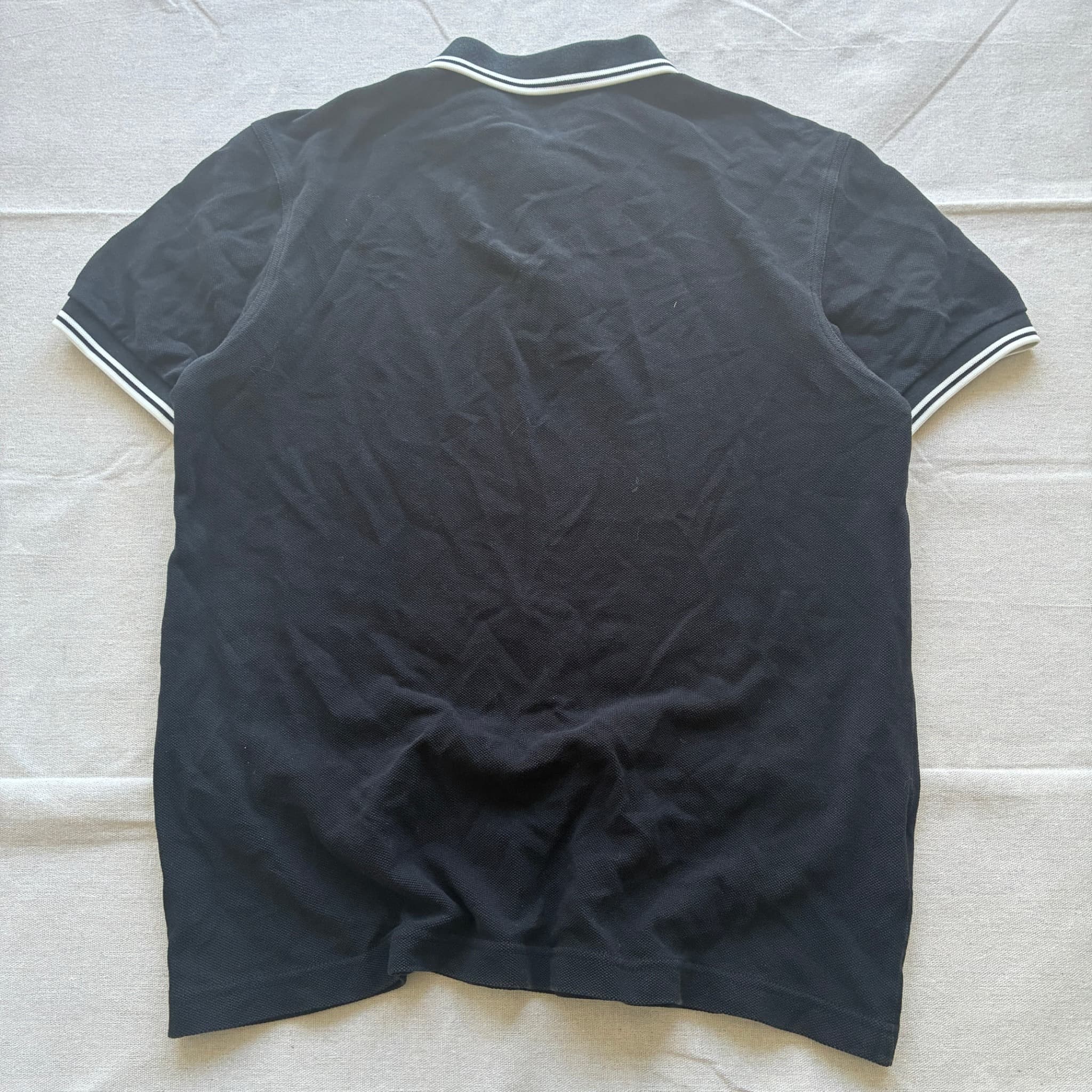 Fred Perry Twin Tipped Polo Shirt Black White Size S — photo 5 of 6
