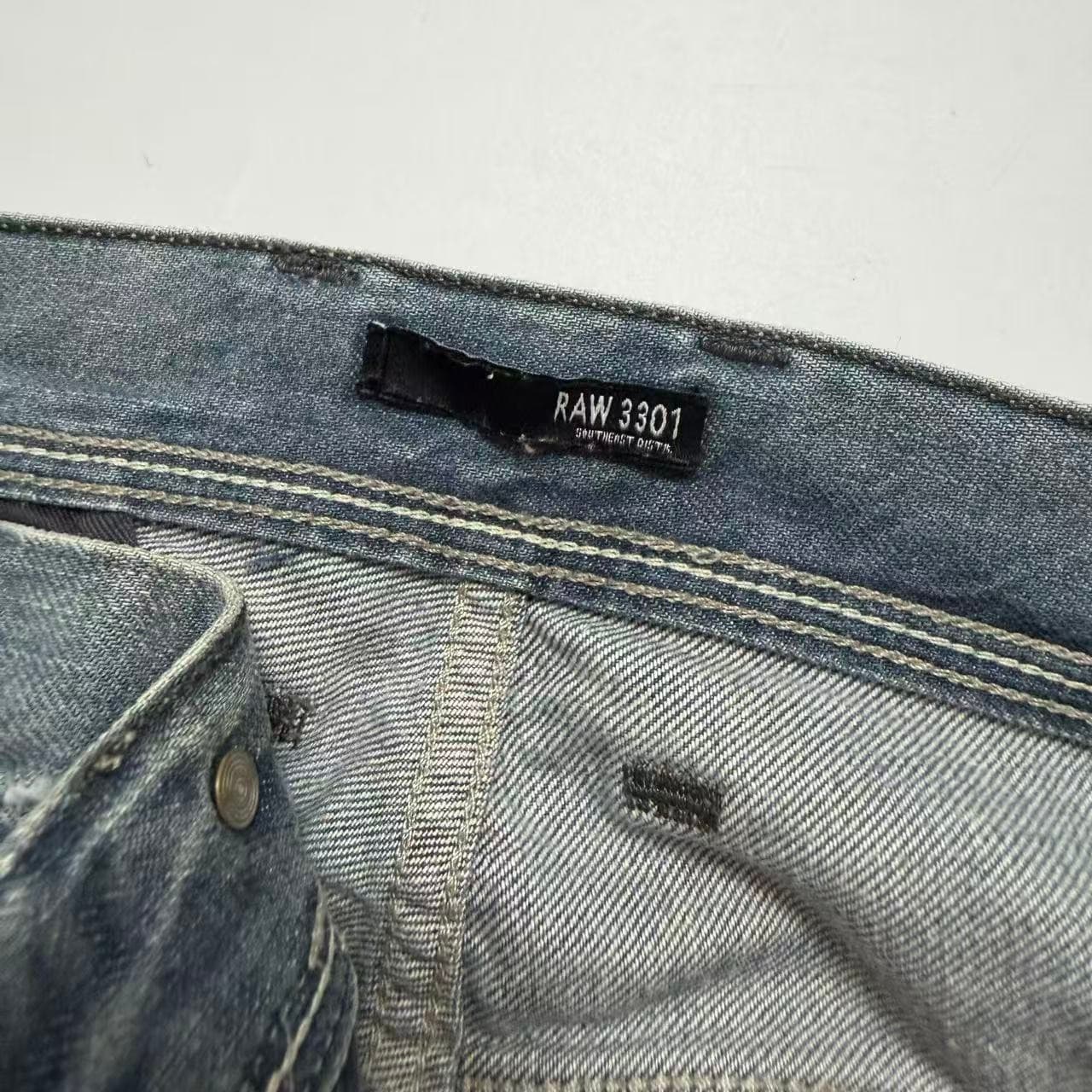 G-STAR 3301 Distressed Light Wash Jeans 31x32 — photo 3 of 9