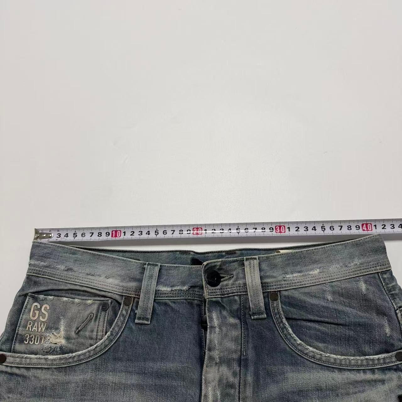 G-STAR 3301 Distressed Light Wash Jeans 31x32 — photo 8 of 9