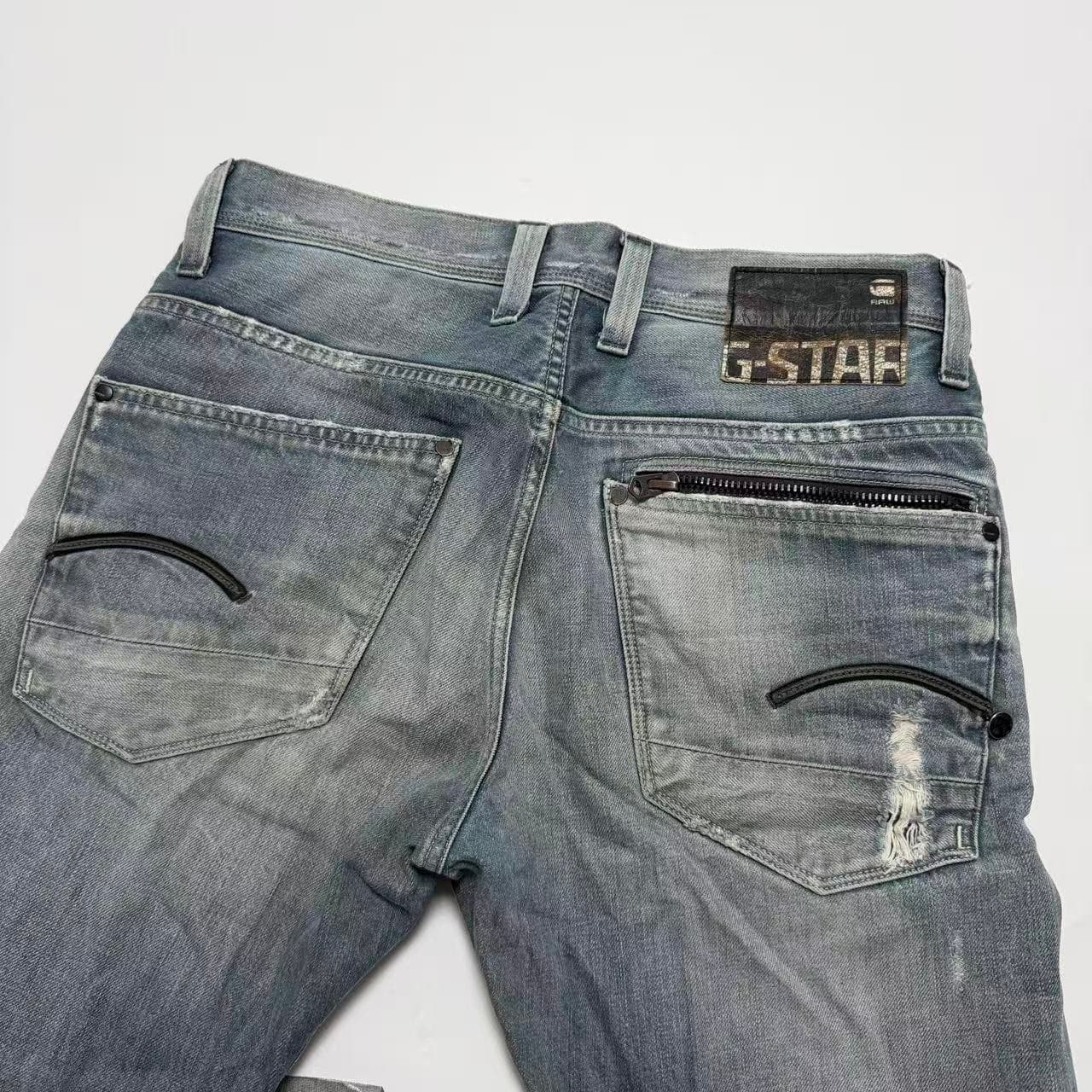 G-STAR 3301 Distressed Light Wash Jeans 31x32 — photo 6 of 9