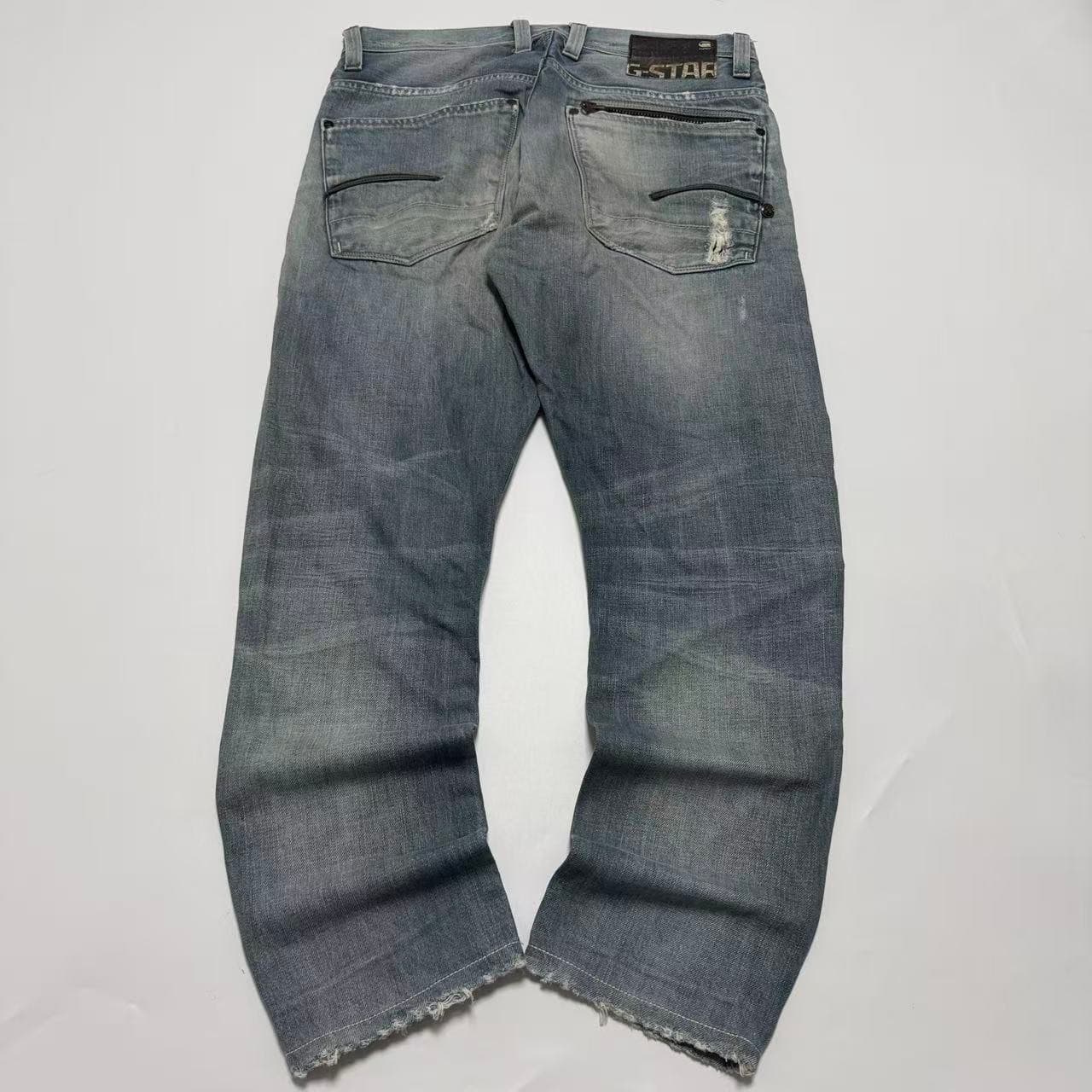 G-STAR 3301 Distressed Light Wash Jeans 31x32 — photo 7 of 9