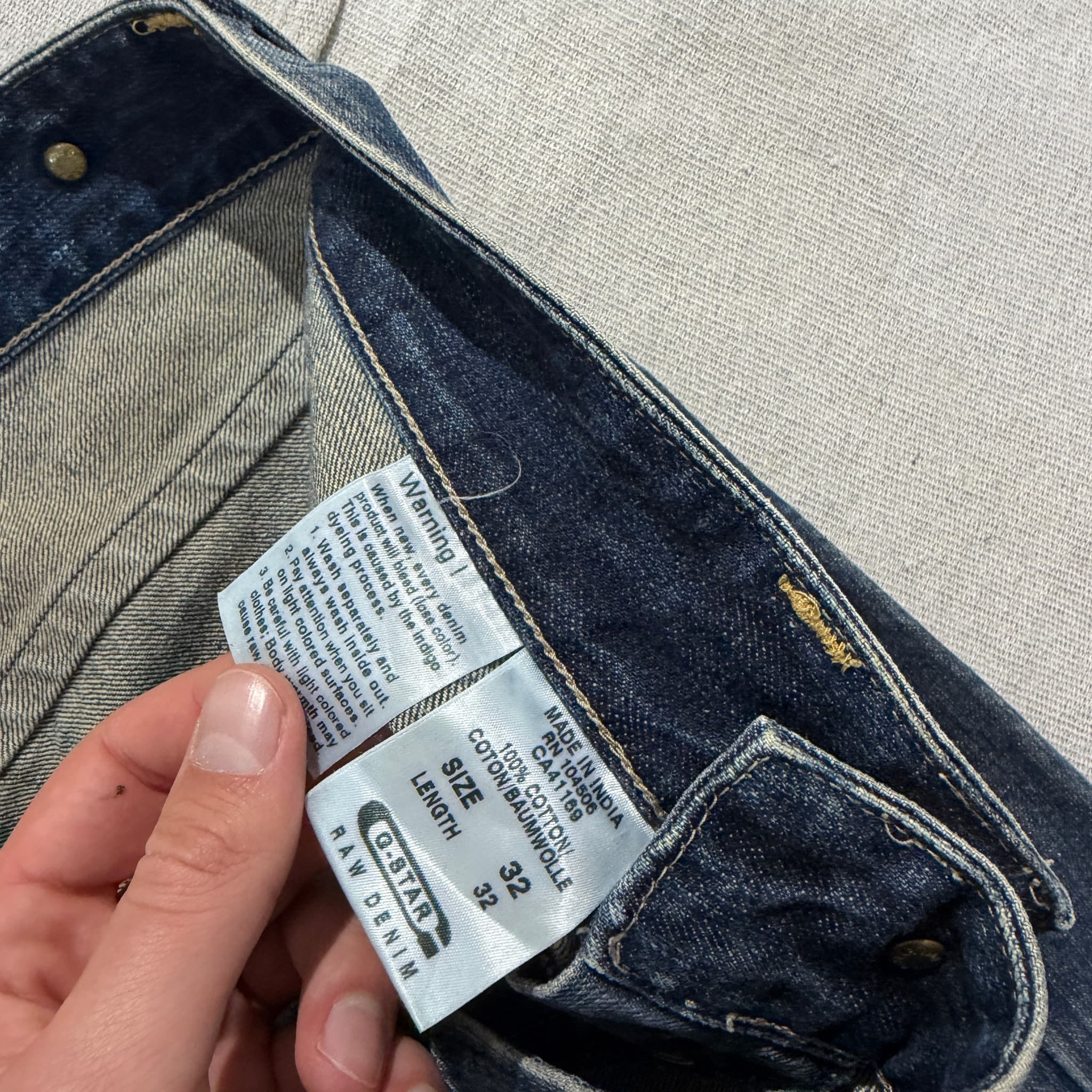 G-Star Men's Blue Denim Jeans Raw Hem Size 32 — photo 5 of 10