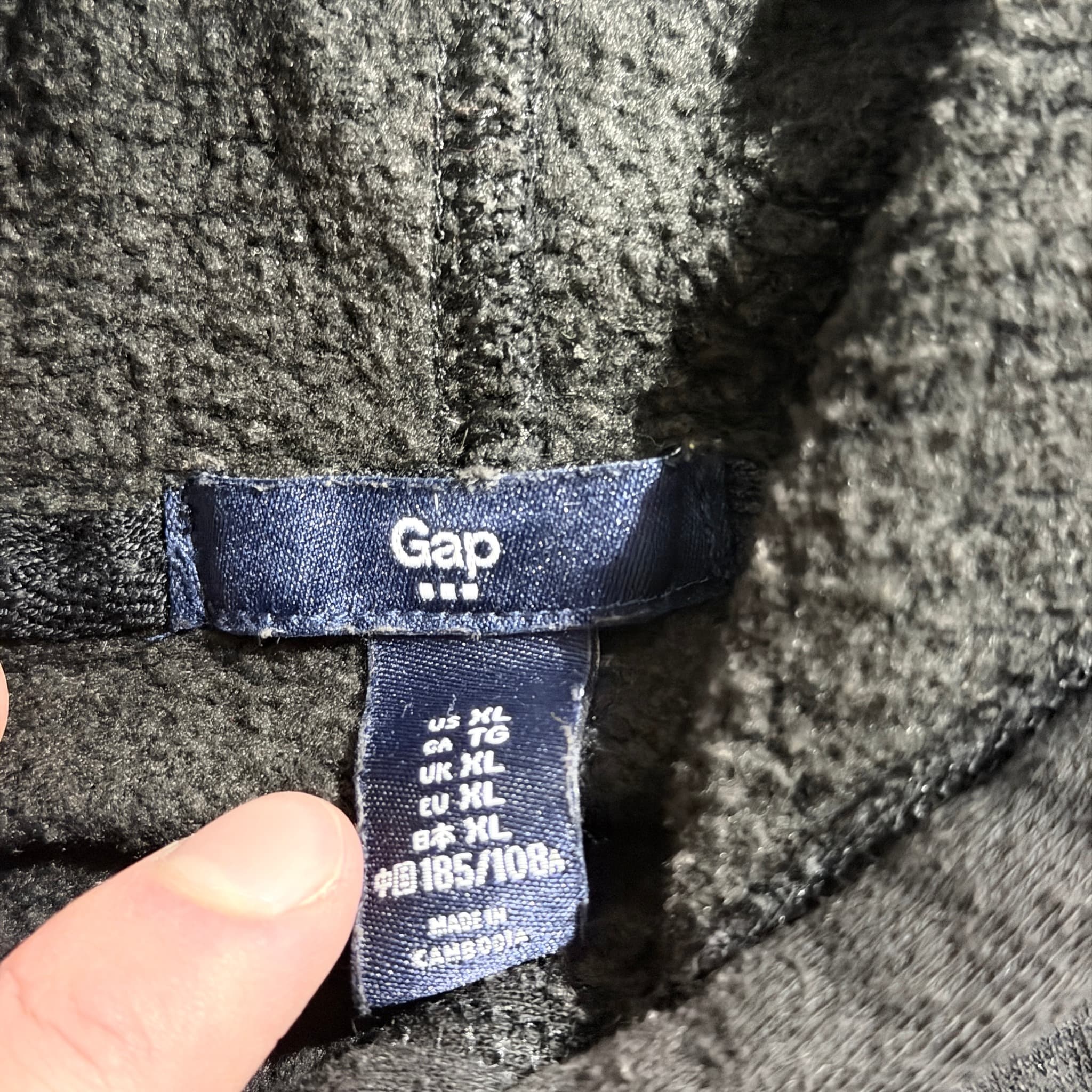 Gap Arch Logo Pullover Hoodie Black — photo 4 of 7