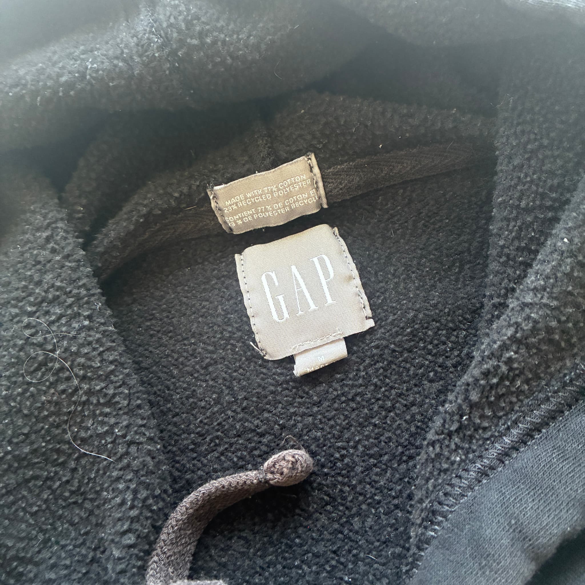 Gap Arch Logo Pullover Hoodie Black Size M — photo 4 of 6