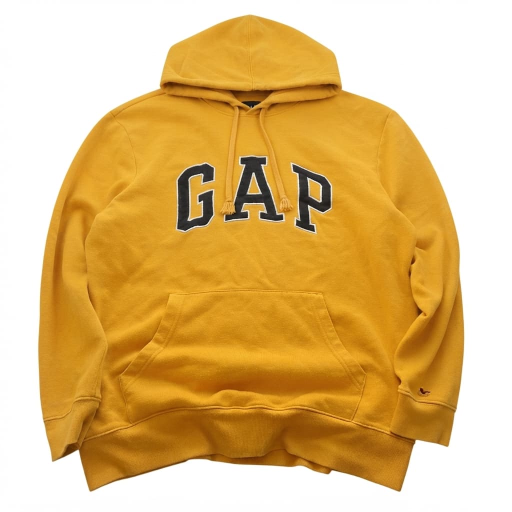 Gap Arch Logo Pullover Hoodie Mustard Yellow L — photo 1 of 6
