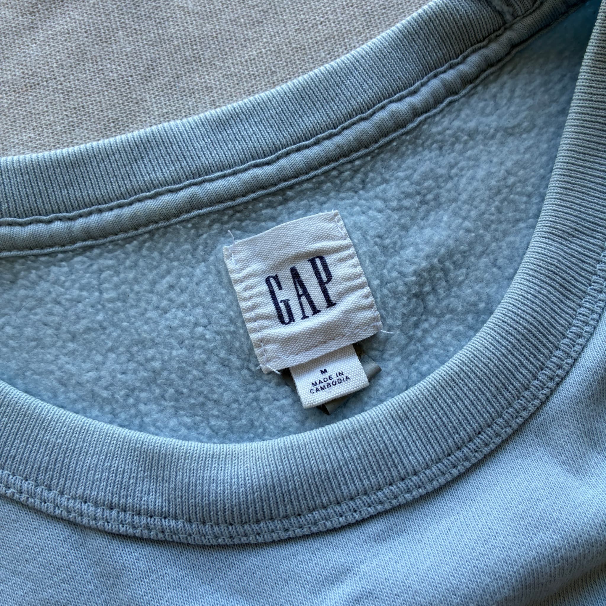 Gap Original Logo Crewneck Sweatshirt Light Blue — photo 4 of 6