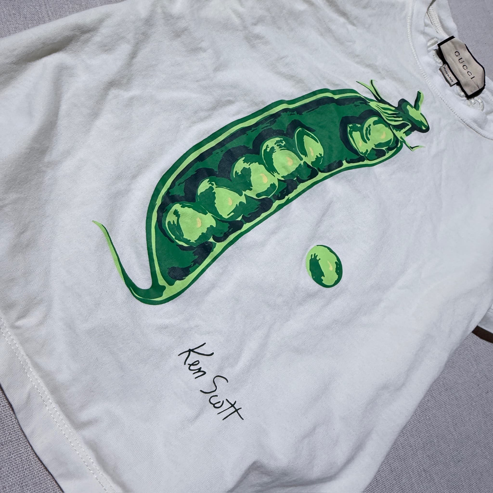 Gucci x Ken Scott Pea Print T-Shirt White Graphic Tee — photo 2 of 8