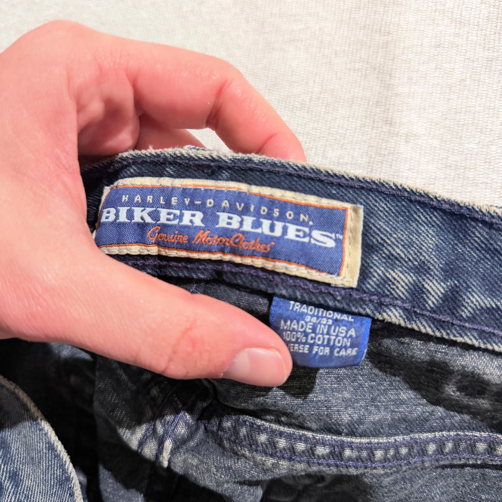 Harley-Davidson Biker Blues Vintage Denim Jeans — photo 6 of 9