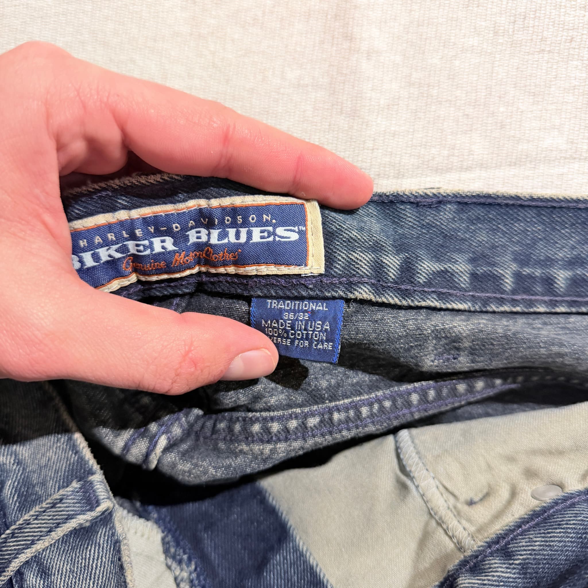 Harley-Davidson Biker Blues Vintage Denim Jeans — photo 7 of 9