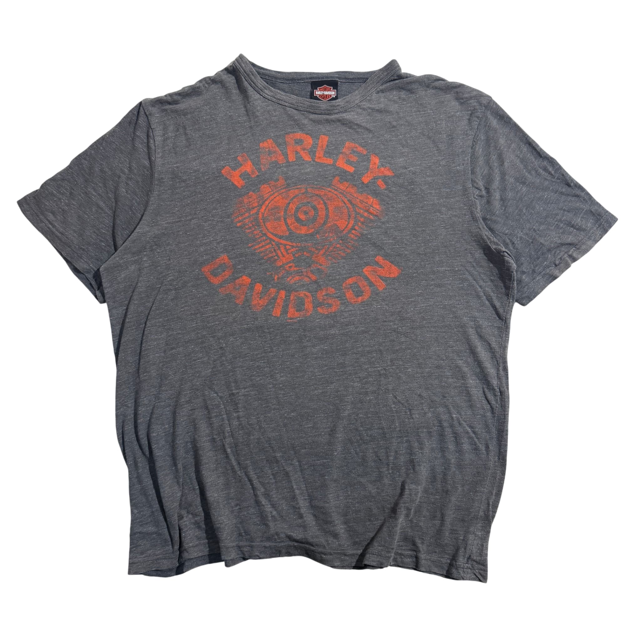Harley-Davidson Men's Grey Distressed Engine Graphic T-Shirt — photo 1 of 4