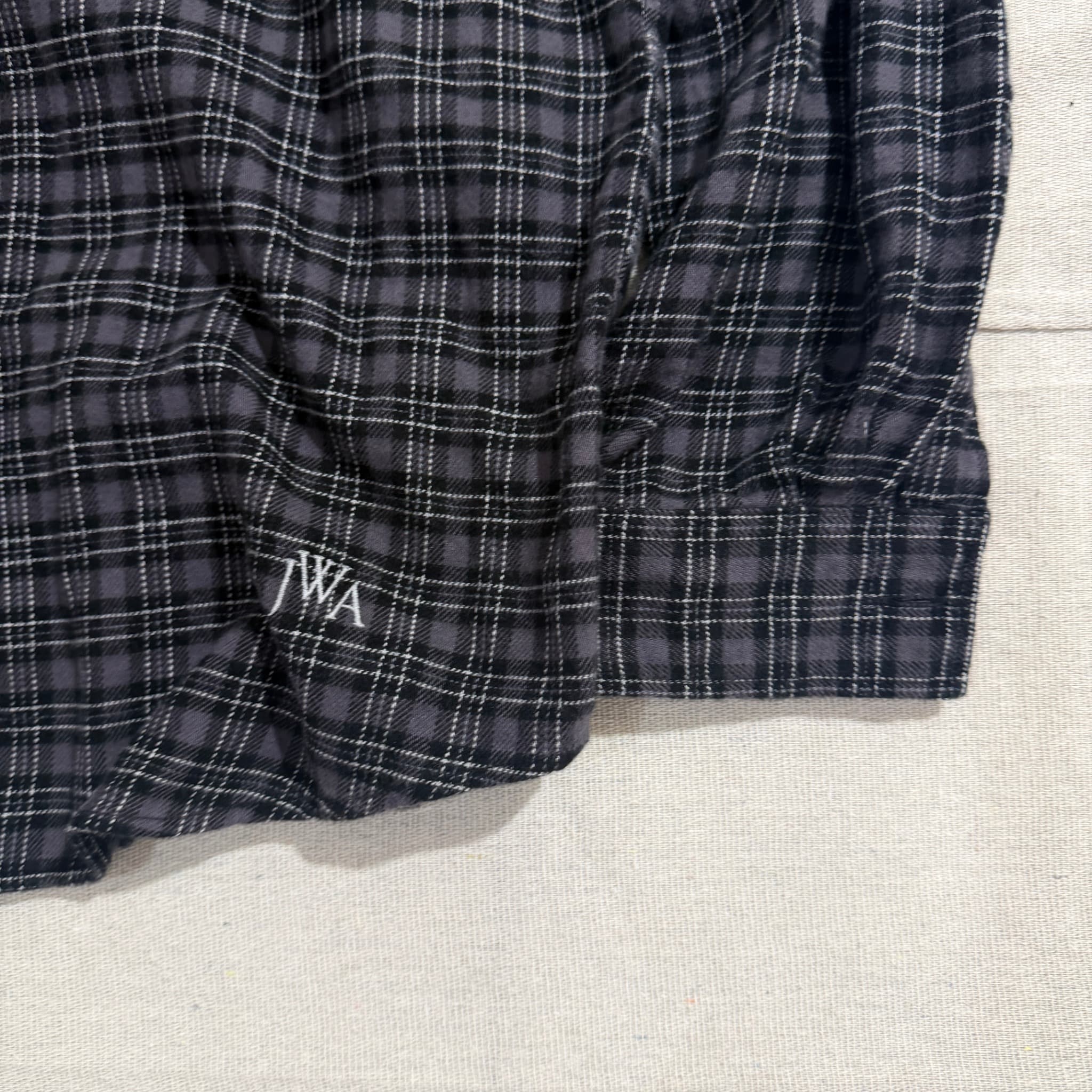 JW ANDERSON x JW Anderson Flannel Checked Long Sleeve Shirt Grey Black Size L — photo 3 of 8