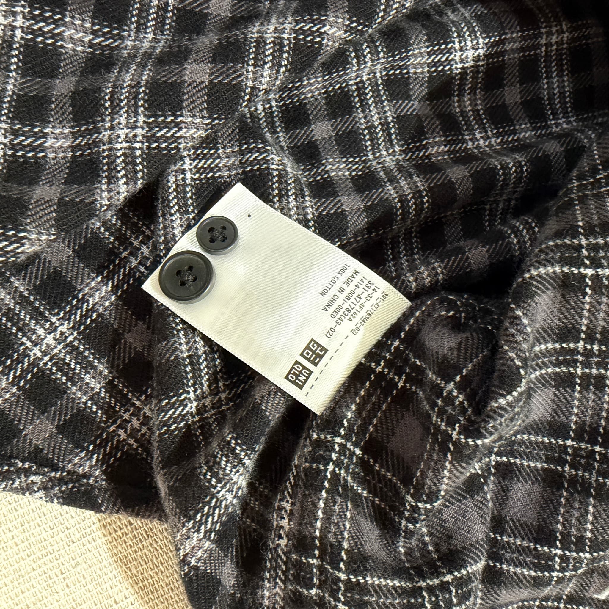 JW ANDERSON x JW Anderson Flannel Checked Long Sleeve Shirt Grey Black Size L — photo 6 of 8