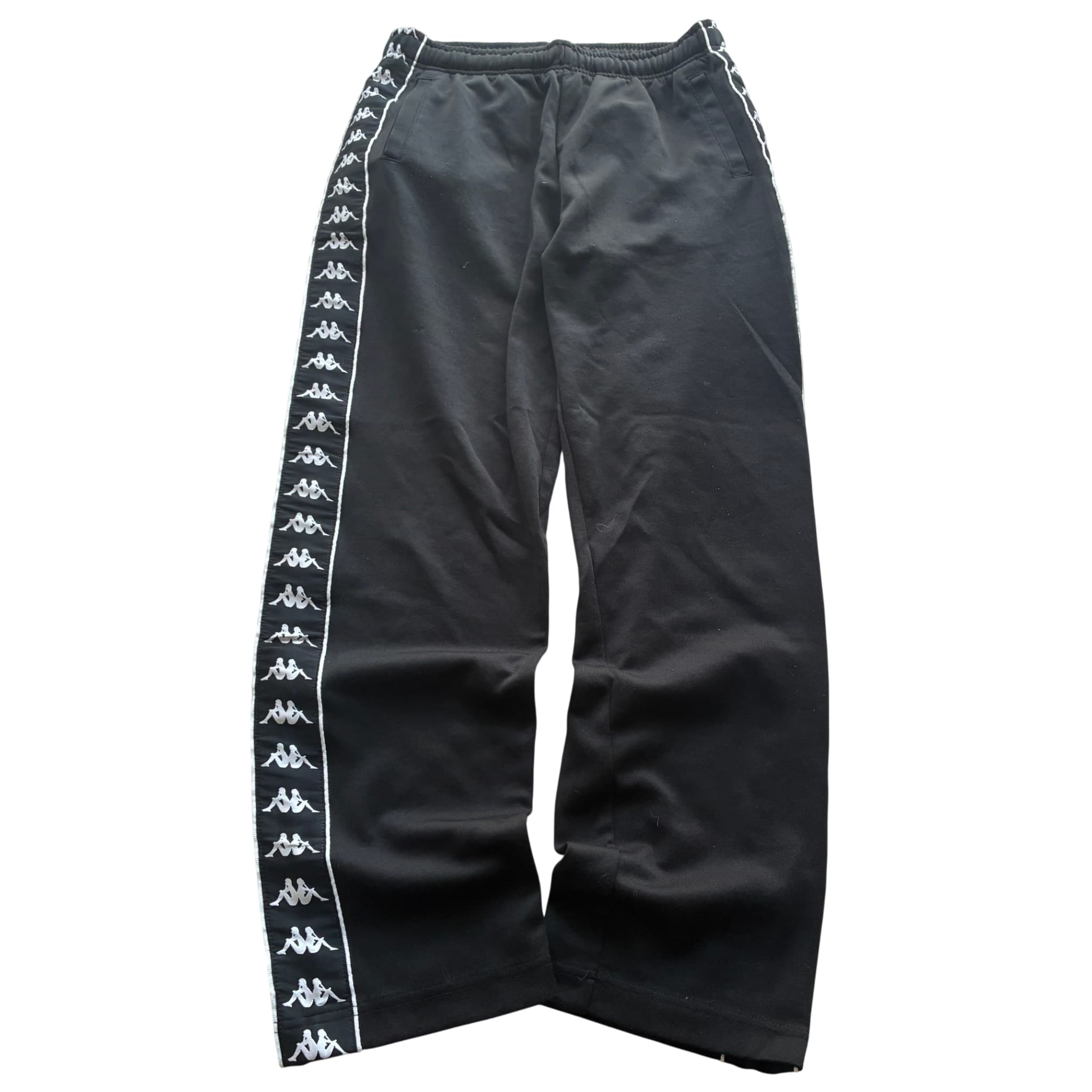 Kappa Banda Astoria Track Pants Black Logo Side Stripe Size Large — photo 1 of 6