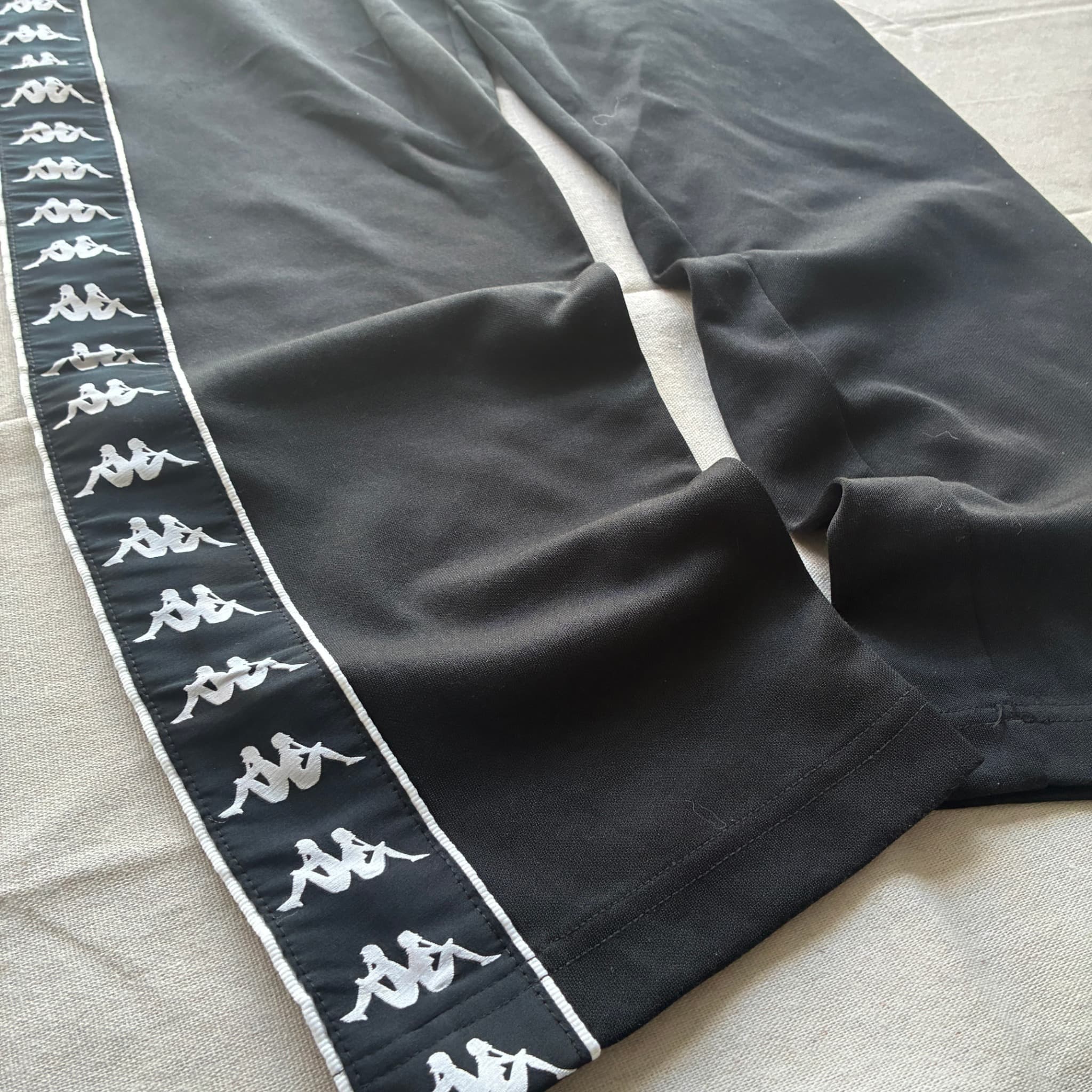 Kappa Banda Astoria Track Pants Black Logo Side Stripe Size Large — photo 2 of 6