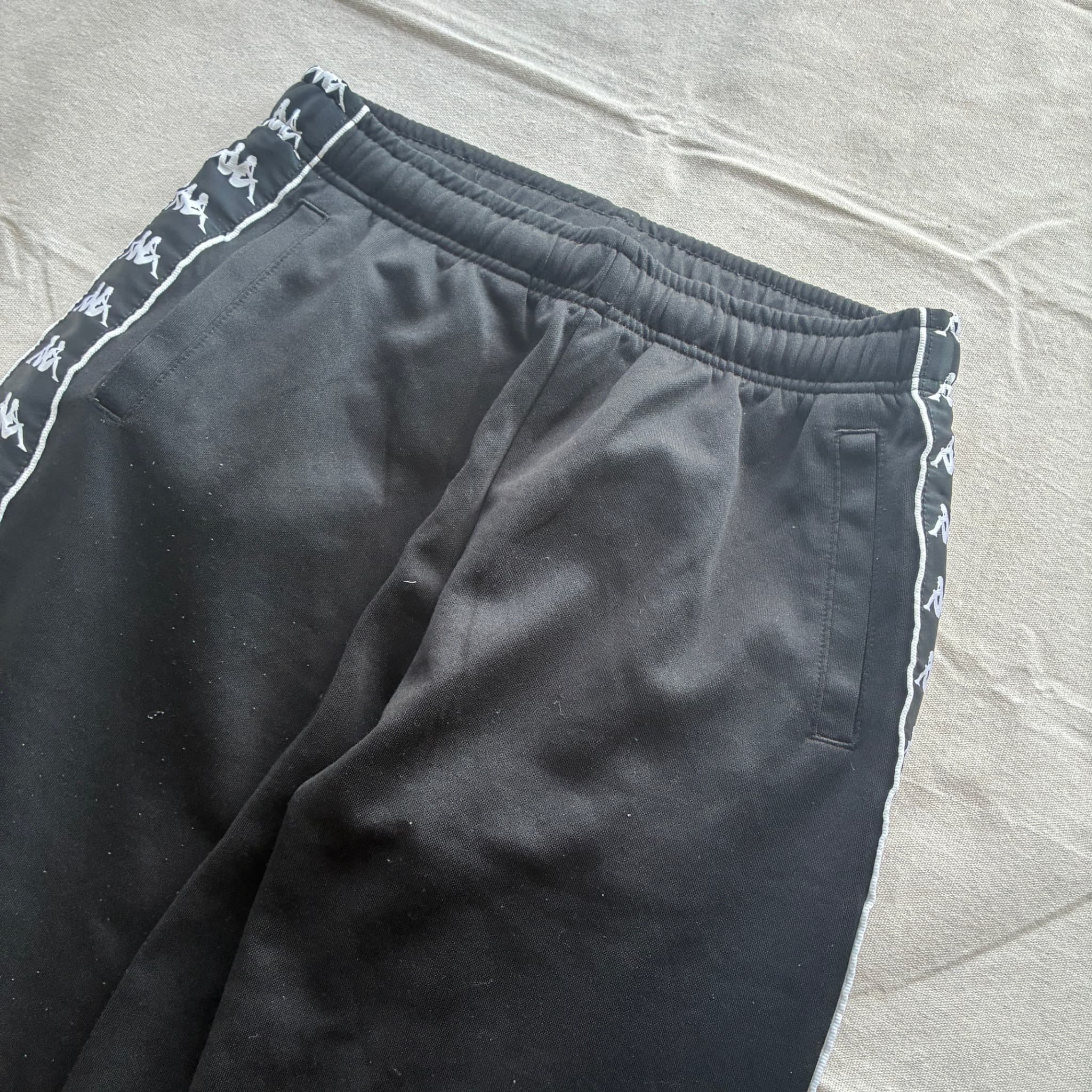 Kappa Banda Astoria Track Pants Black Logo Side Stripe Size Large — photo 3 of 6
