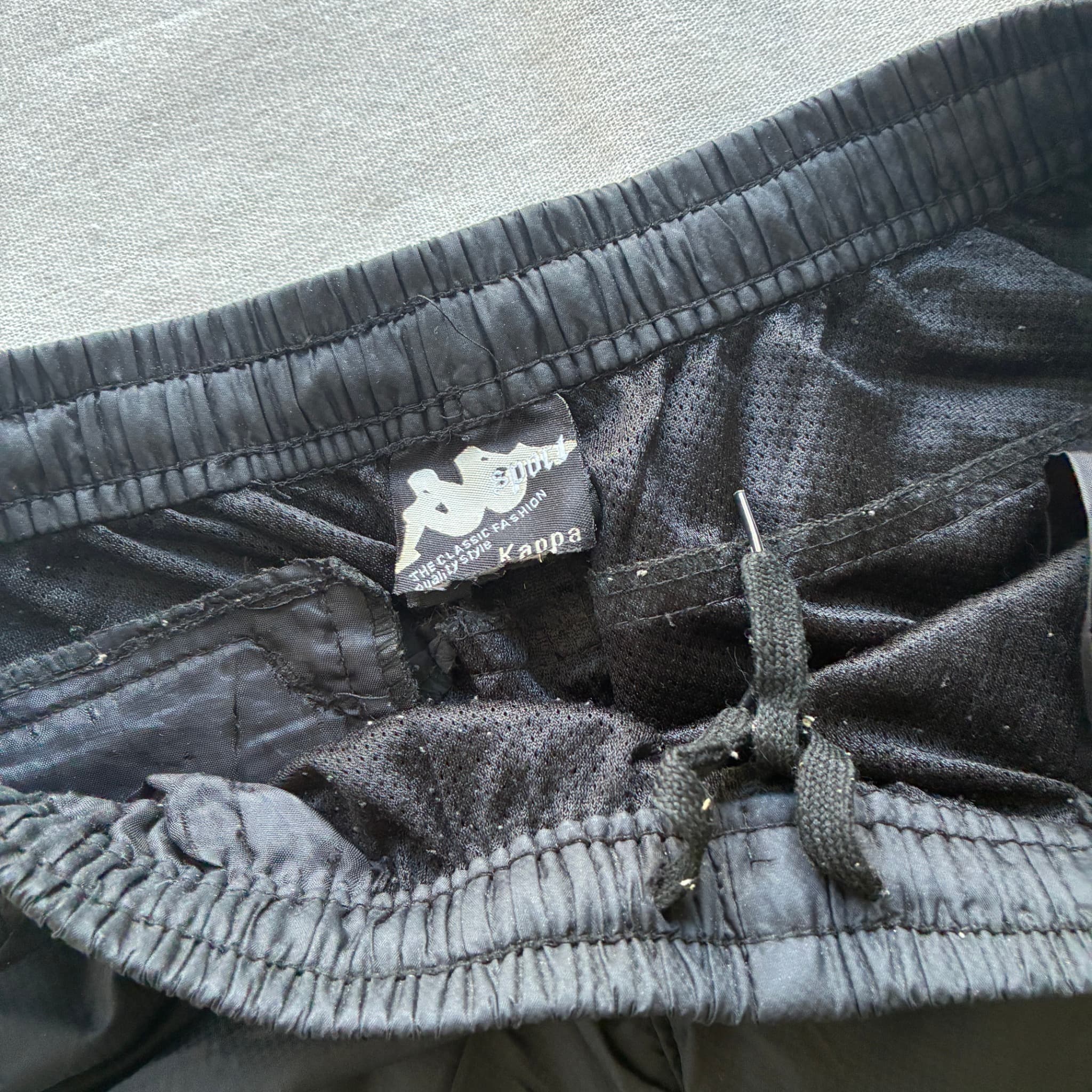 Kappa Black Nylon Track Pants Baggy Vintage 2000s Release — photo 4 of 7
