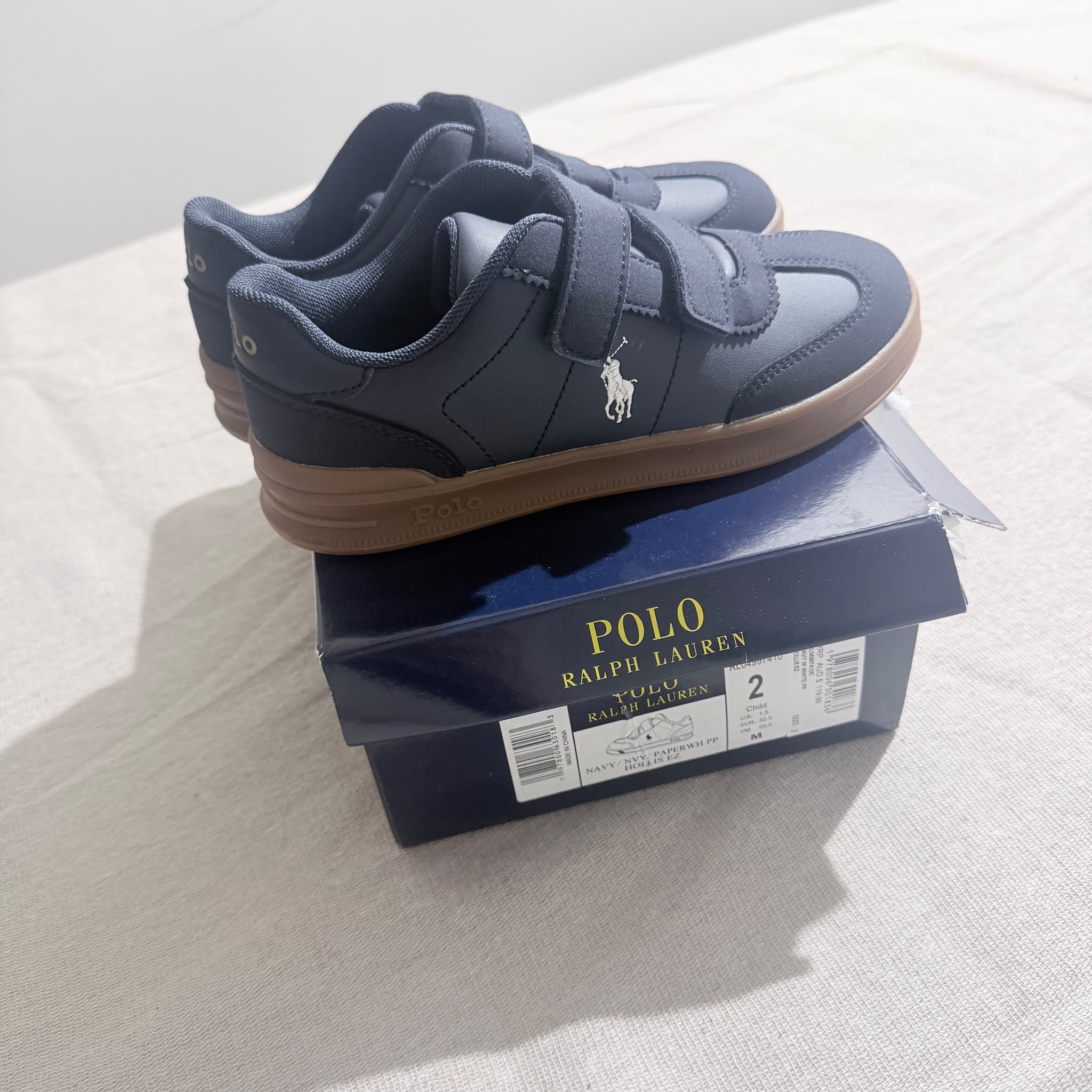 Kids Heritage Court II Hook-and-Loop Sneakers Navy Size 2 — photo 7 of 8
