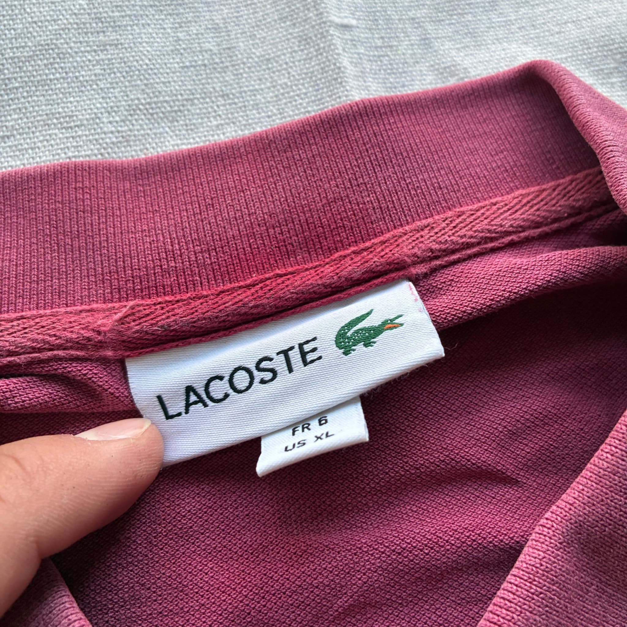 Lacoste Classic L.12.12 Polo Shirt Maroon — photo 3 of 6