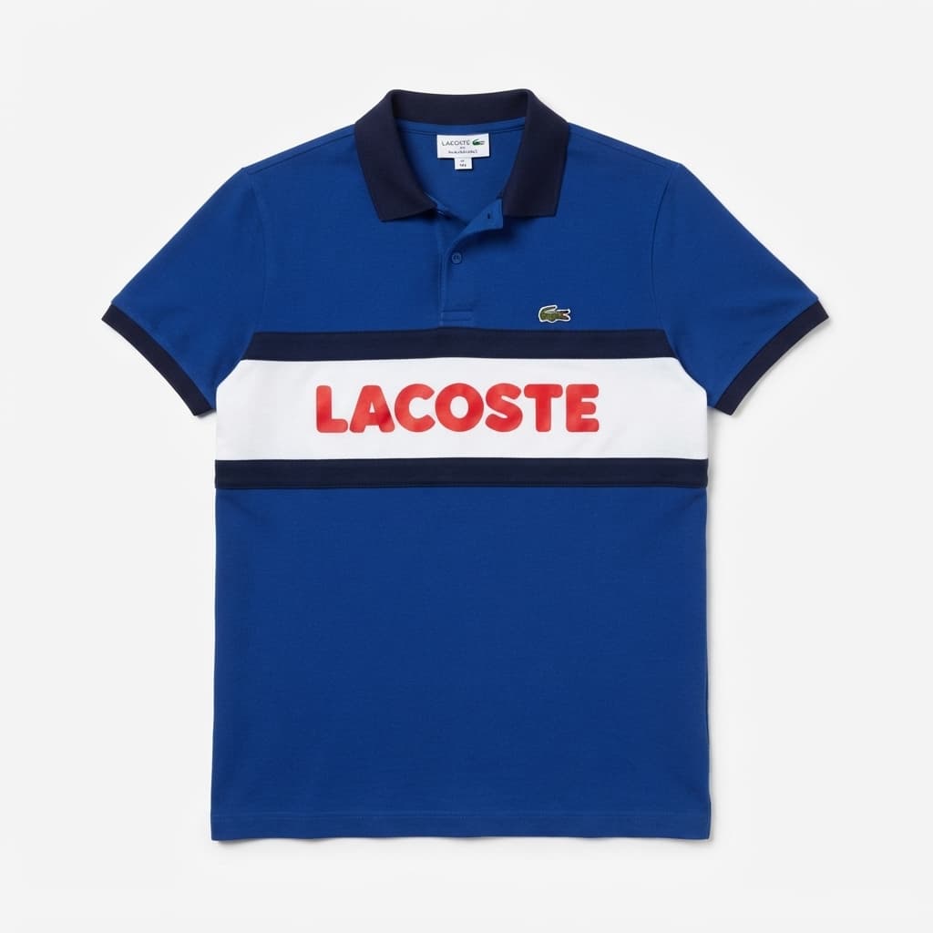 Lacoste Men's Colorblock Logo Polo Shirt Blue White — photo 1 of 6