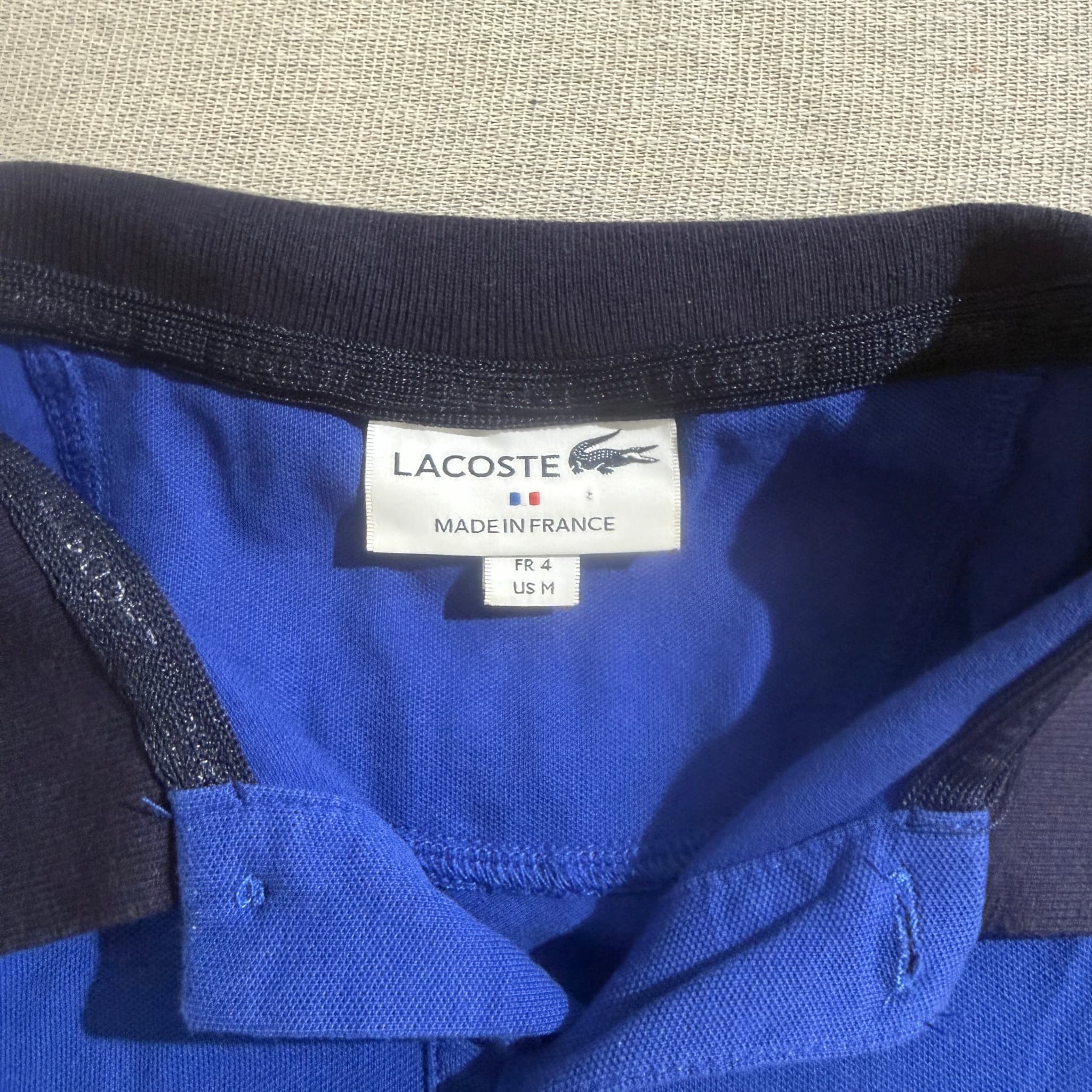 Lacoste Men's Colorblock Logo Polo Shirt Blue White — photo 3 of 6